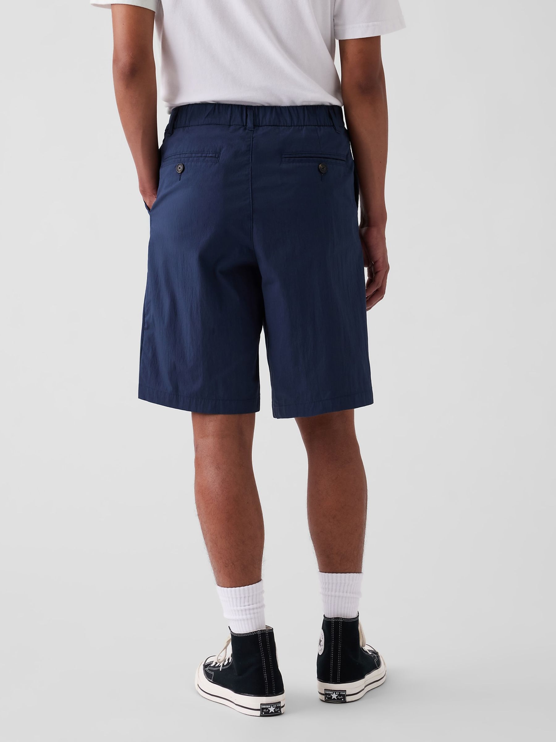 Gap x Malbon Navy Textured Poplin Baggy Shorts - Image 3 of 10