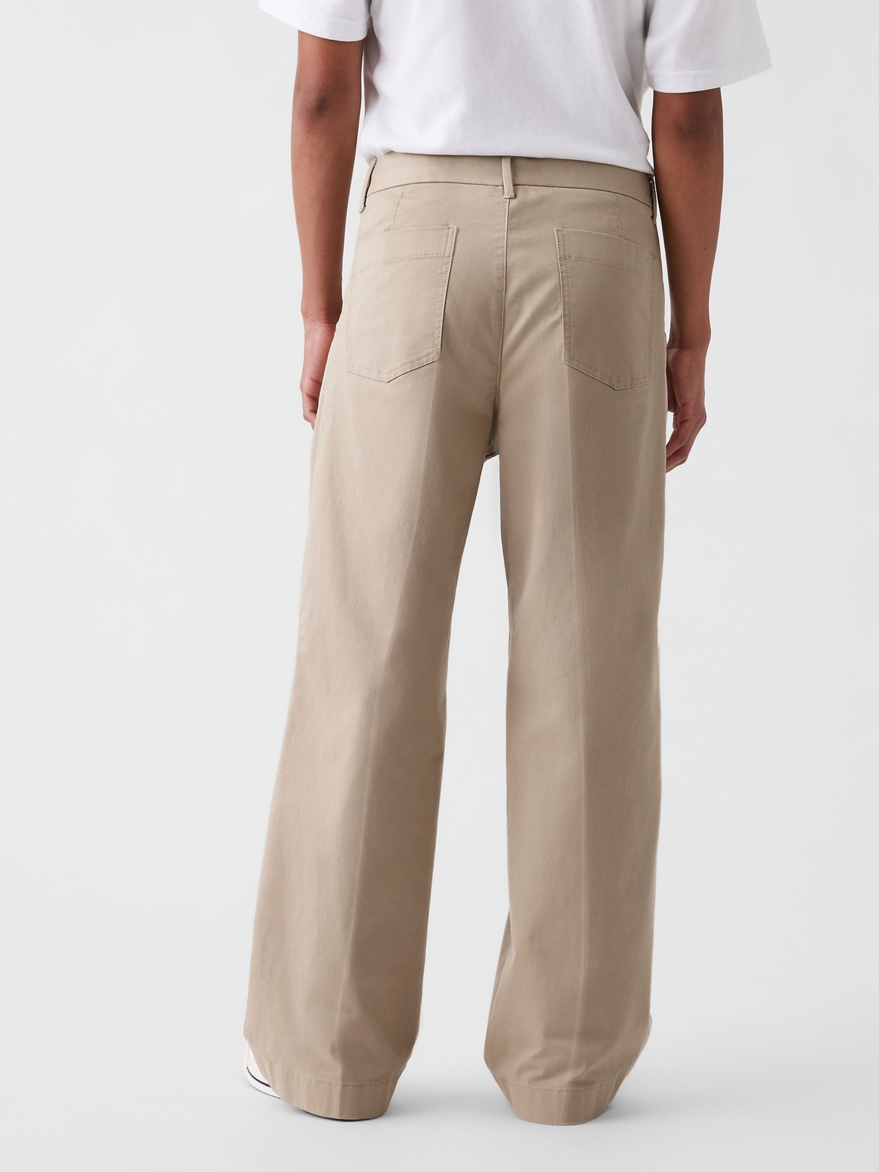Gap x Malbon Beige Pleated Baggy Chinos - Image 3 of 11