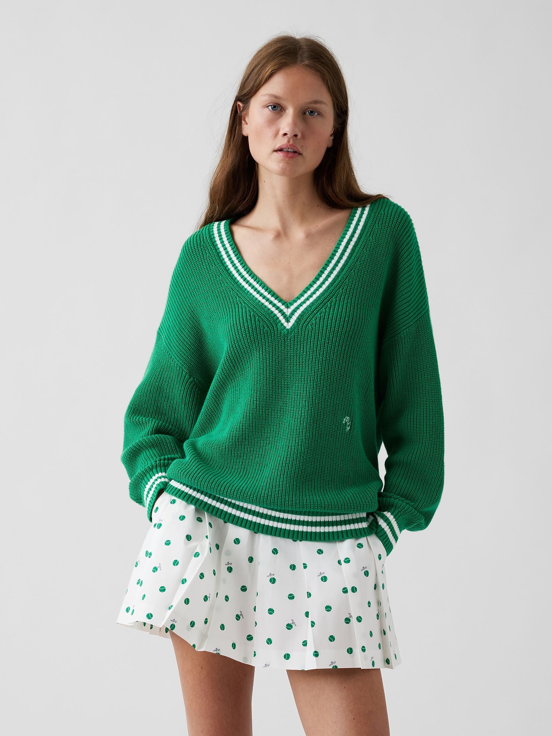 Gap x Malbon Green Oversized Jumper - Image 2 of 8 Gap x Malbon Green Oversized Jumper - Image 2 of 8
