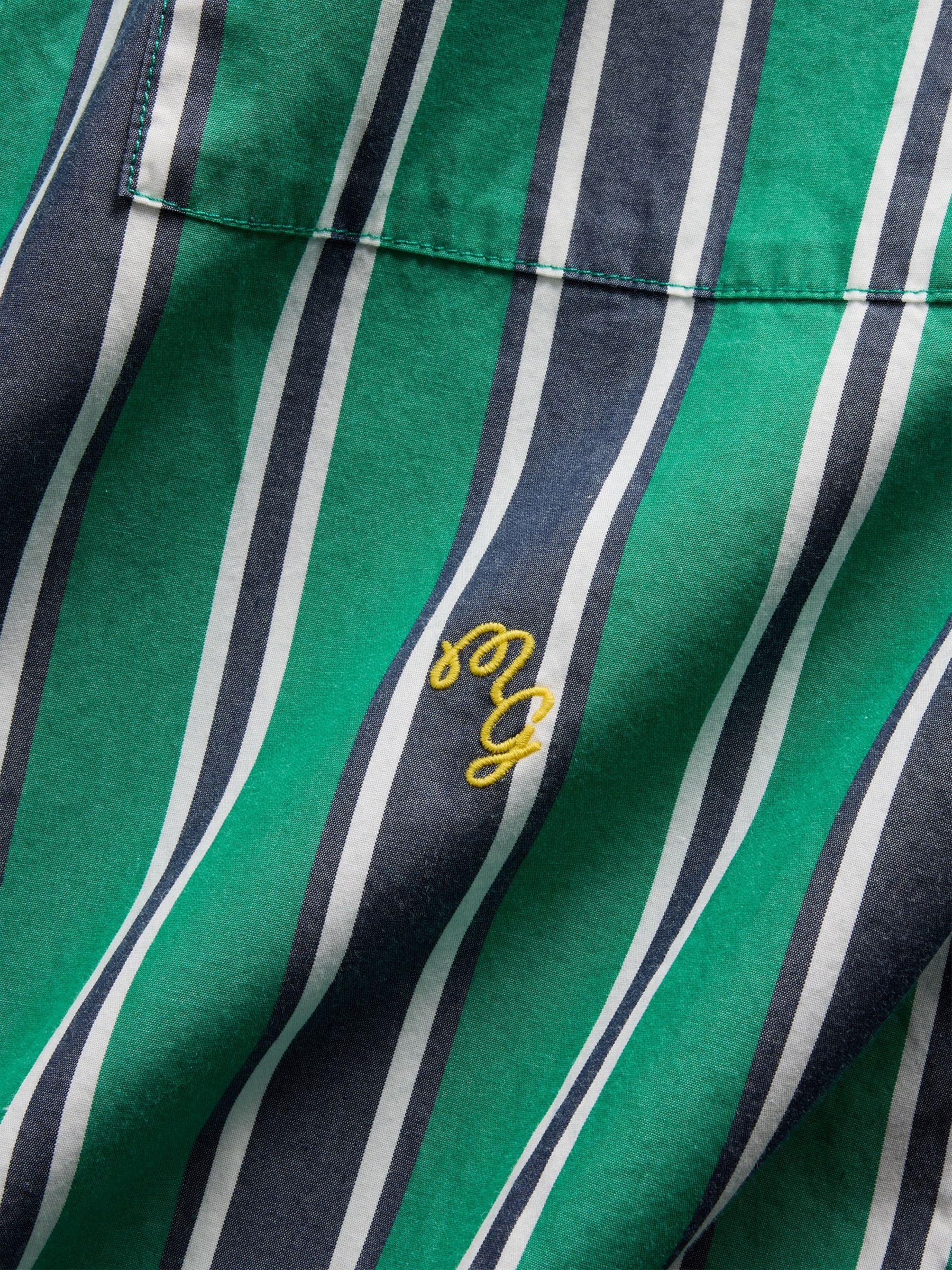 Gap x Malbon Green/Navy Poplin Stripe Shirt - Image 6 of 8