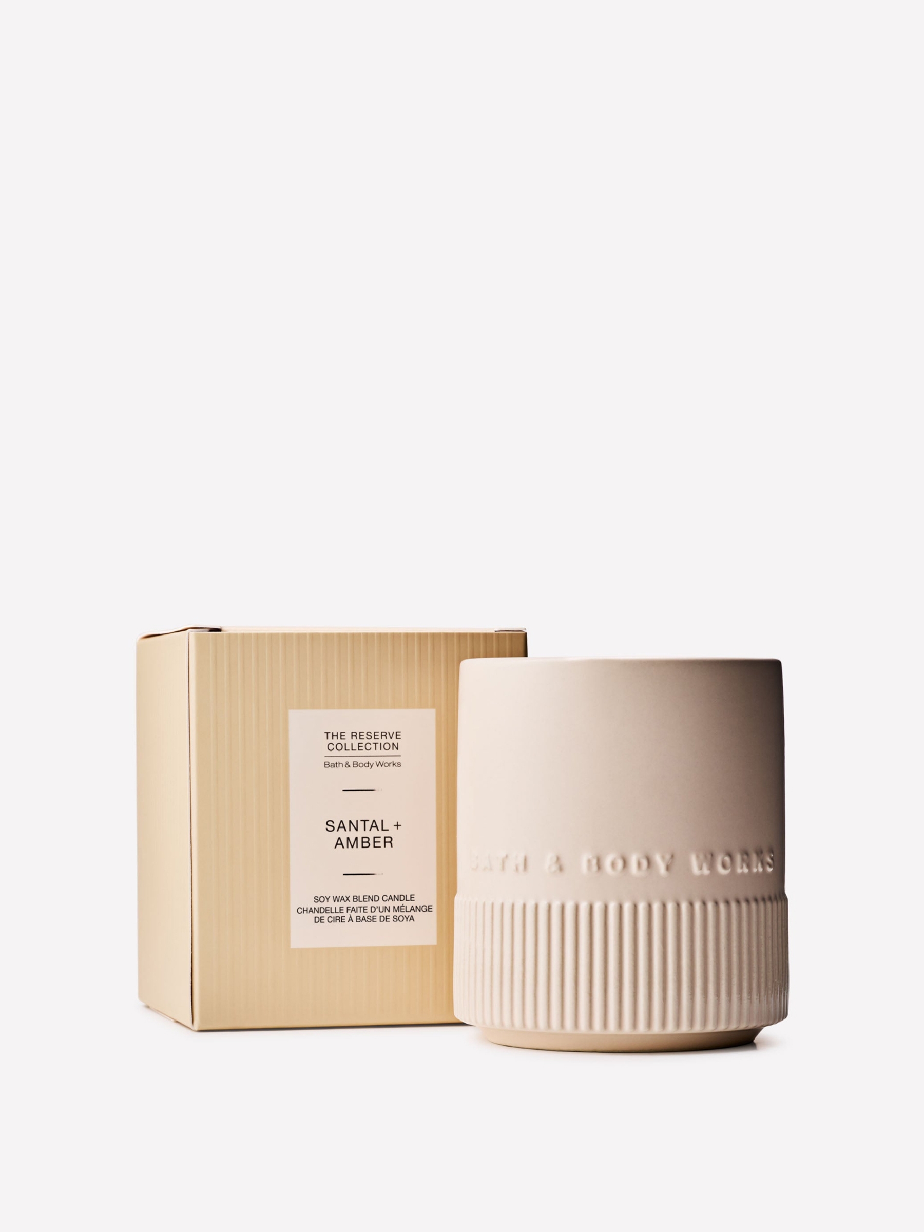 Santal & Amber Single Wick Ceramic Candle 227g - Image 1 of 5