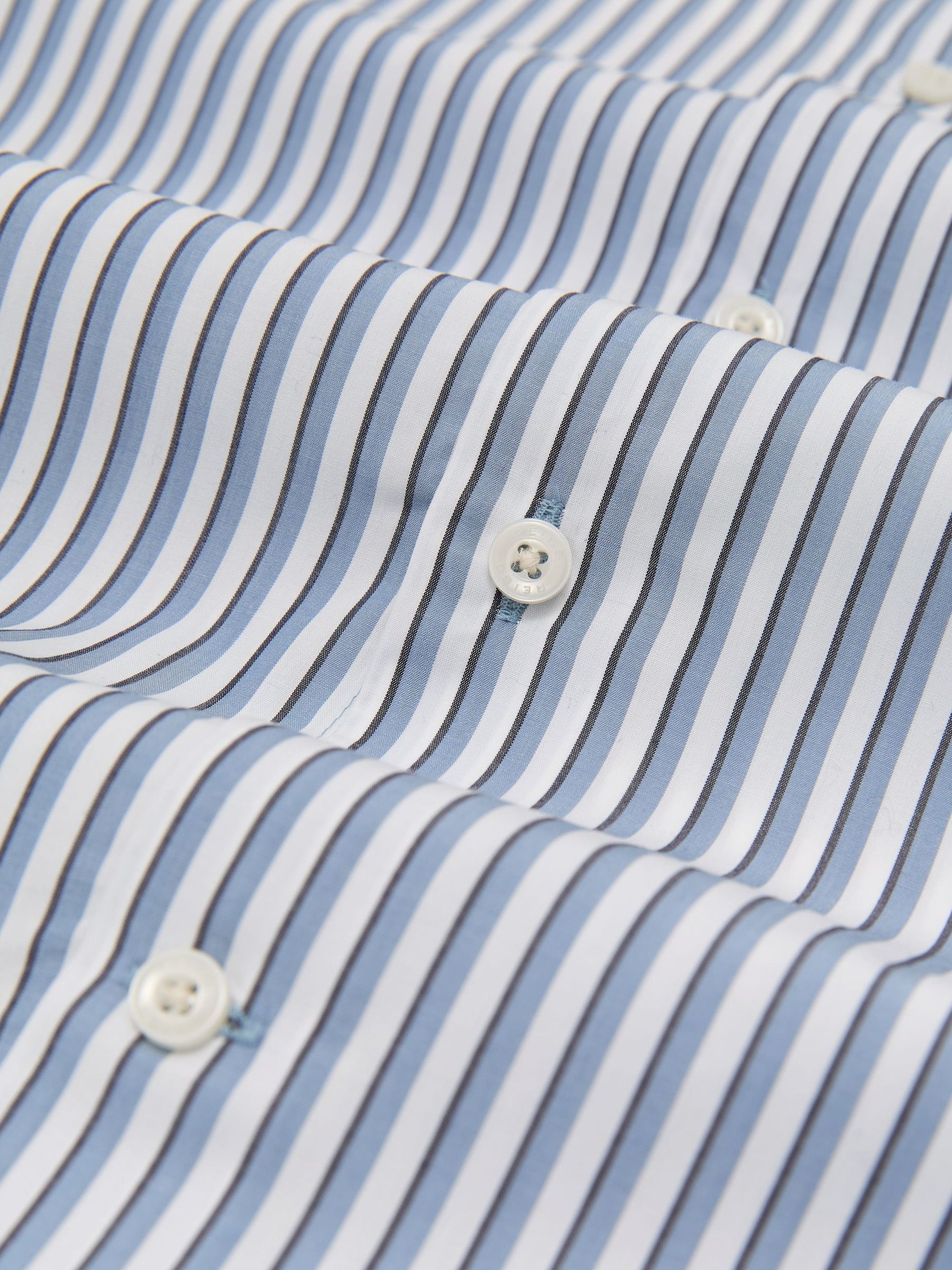 Shirt in White/Blue Stripe - Image 7 of 7