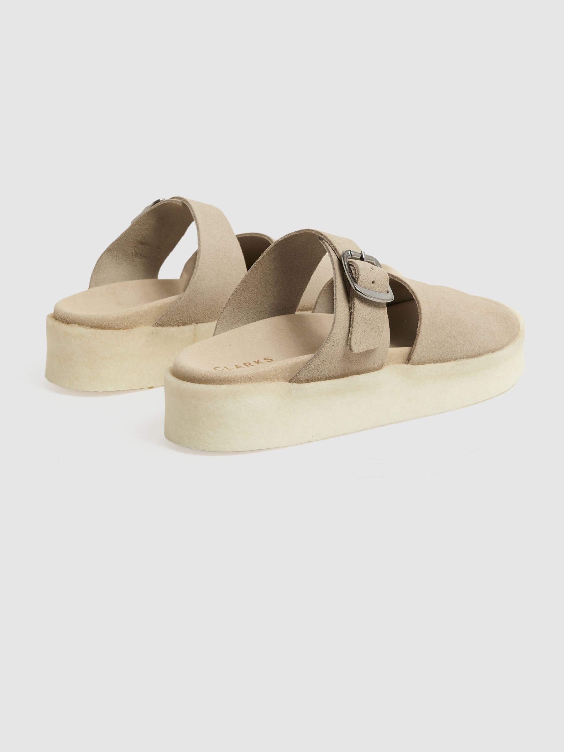 Clarks Originals Suede Crepe Sandals in Sand - Image 4 of 5