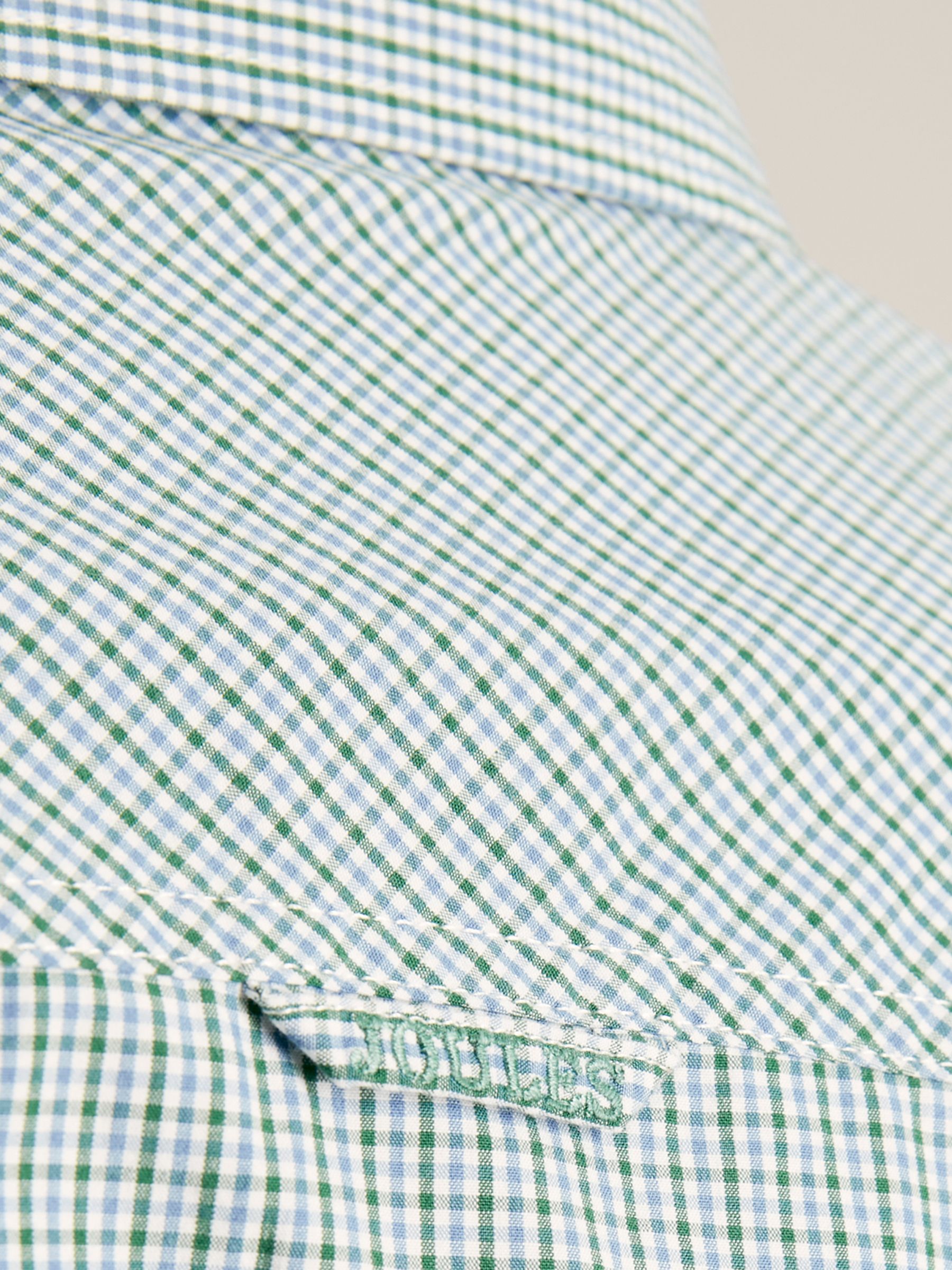 Abbott Green Gingham Cotton Poplin Shirt - Image 2 of 7