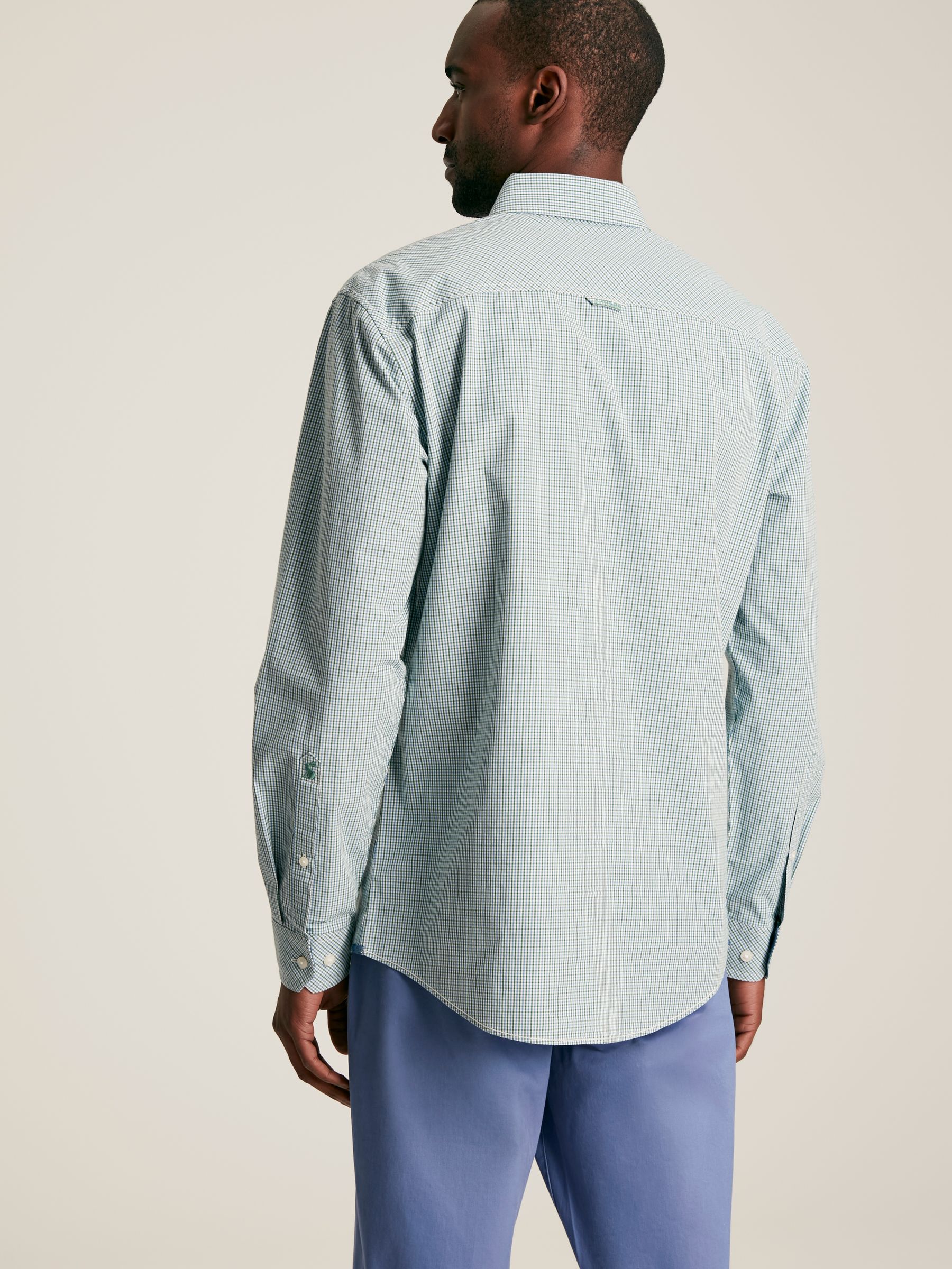 Abbott Green Gingham Cotton Poplin Shirt - Image 3 of 7