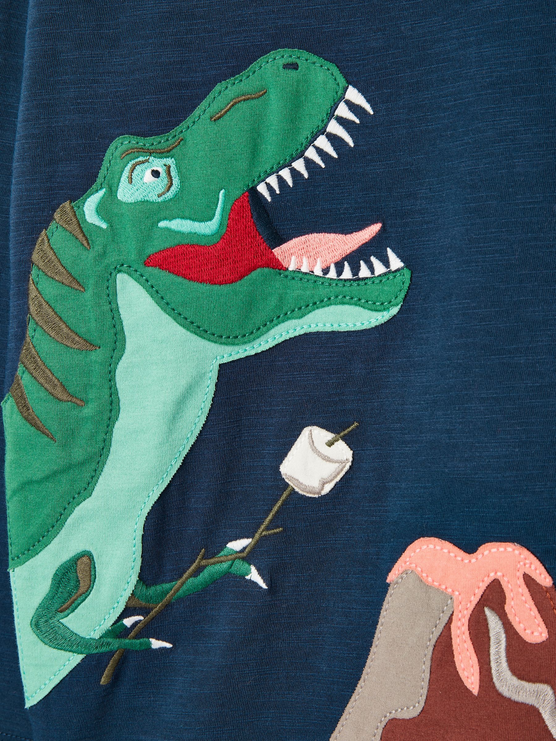 Dylan Navy Blue Long Sleeve Dinosaur T-Shirt - Image 11 of 11