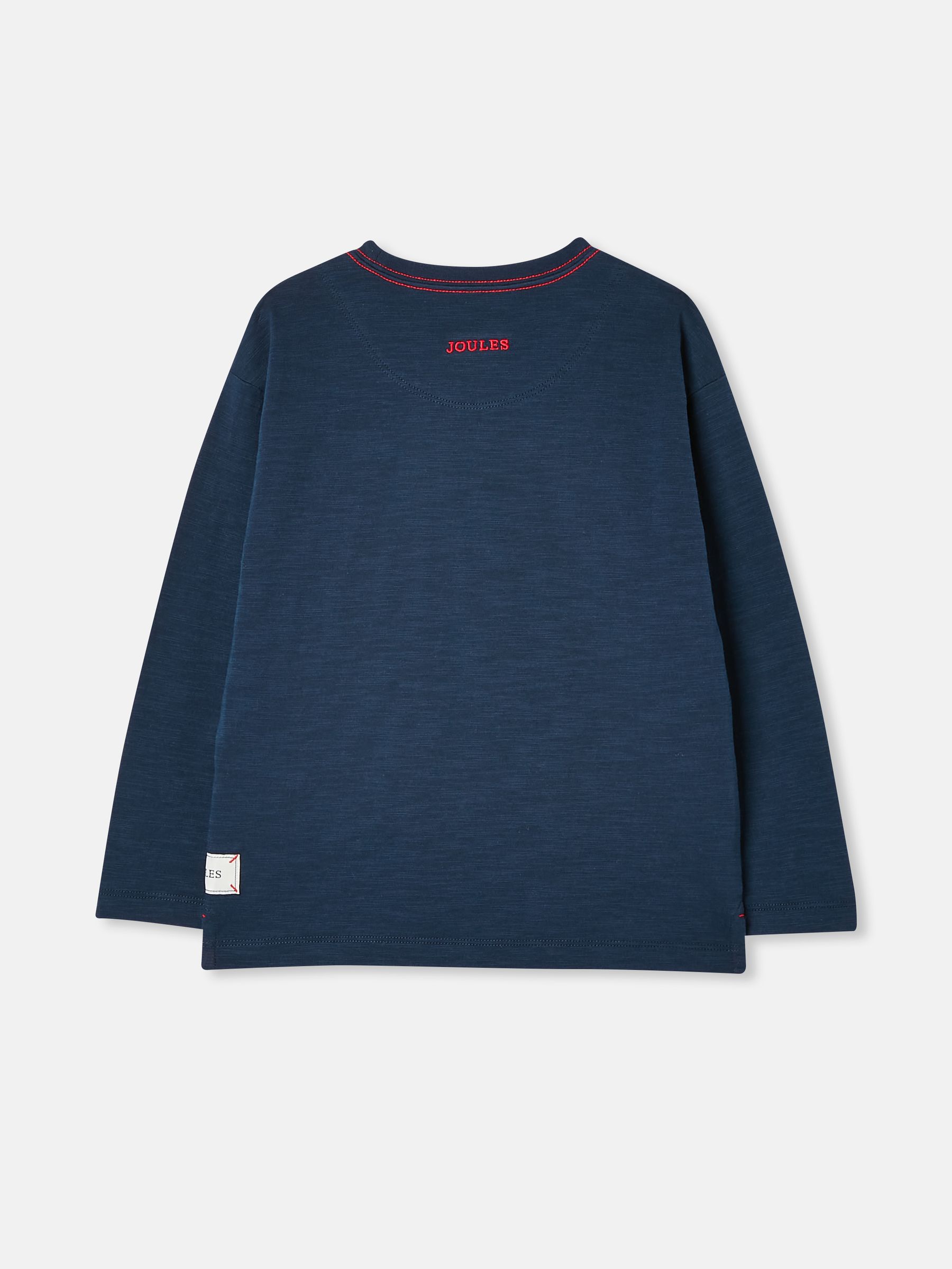 Dylan Navy Blue Long Sleeve Dinosaur T-Shirt - Image 7 of 11