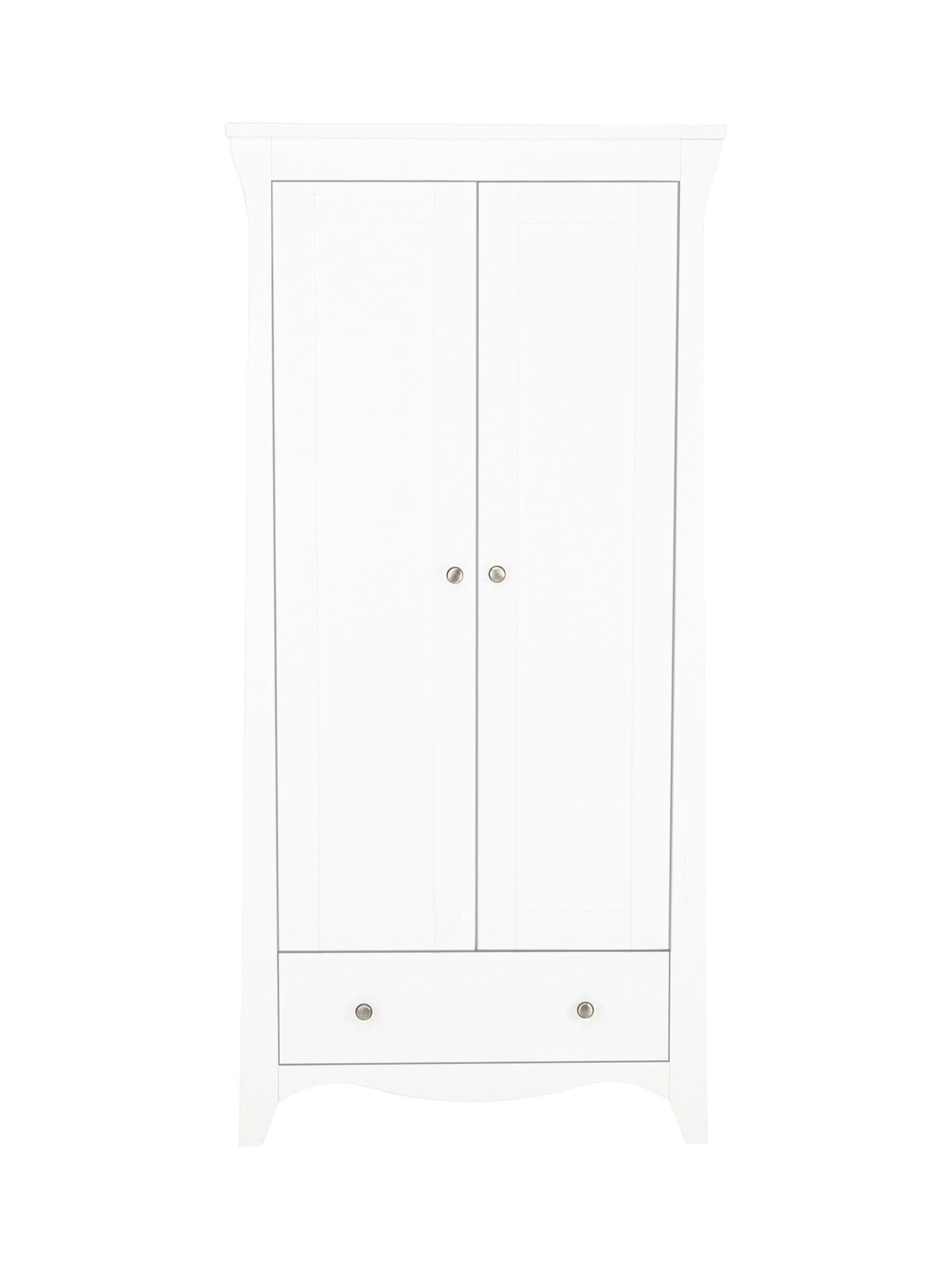 CuddleCo White Clara 2 Door Nursery Wardrobe - Image 4 of 5