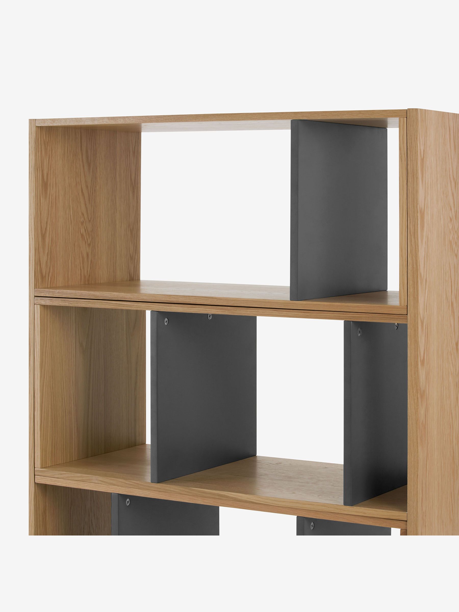 Kya Shelving Unit in Oak and Grey - Image 5 of 8