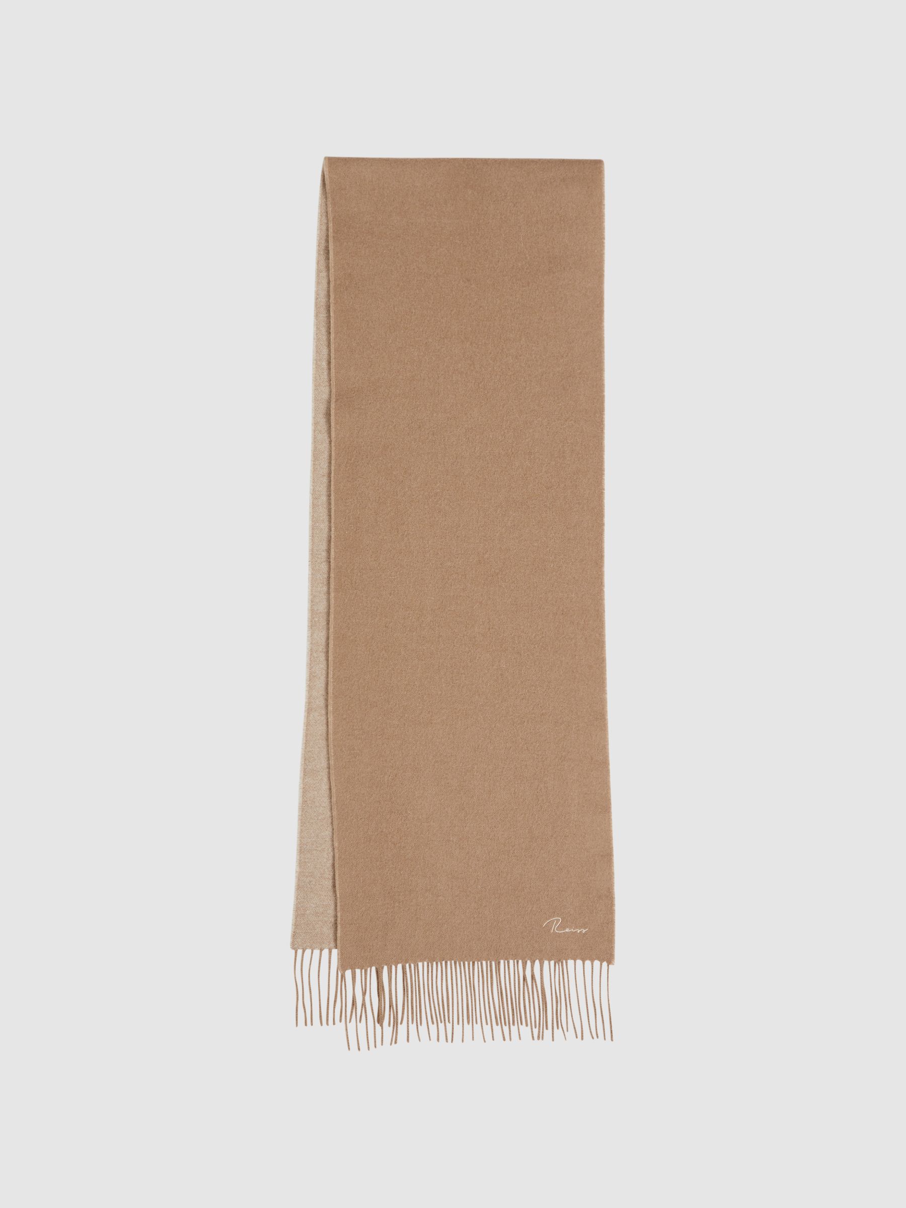 Cashmere Blend Scarf in Camel - Image 1 of 4 Cashmere Blend Scarf in Camel - Image 1 of 4