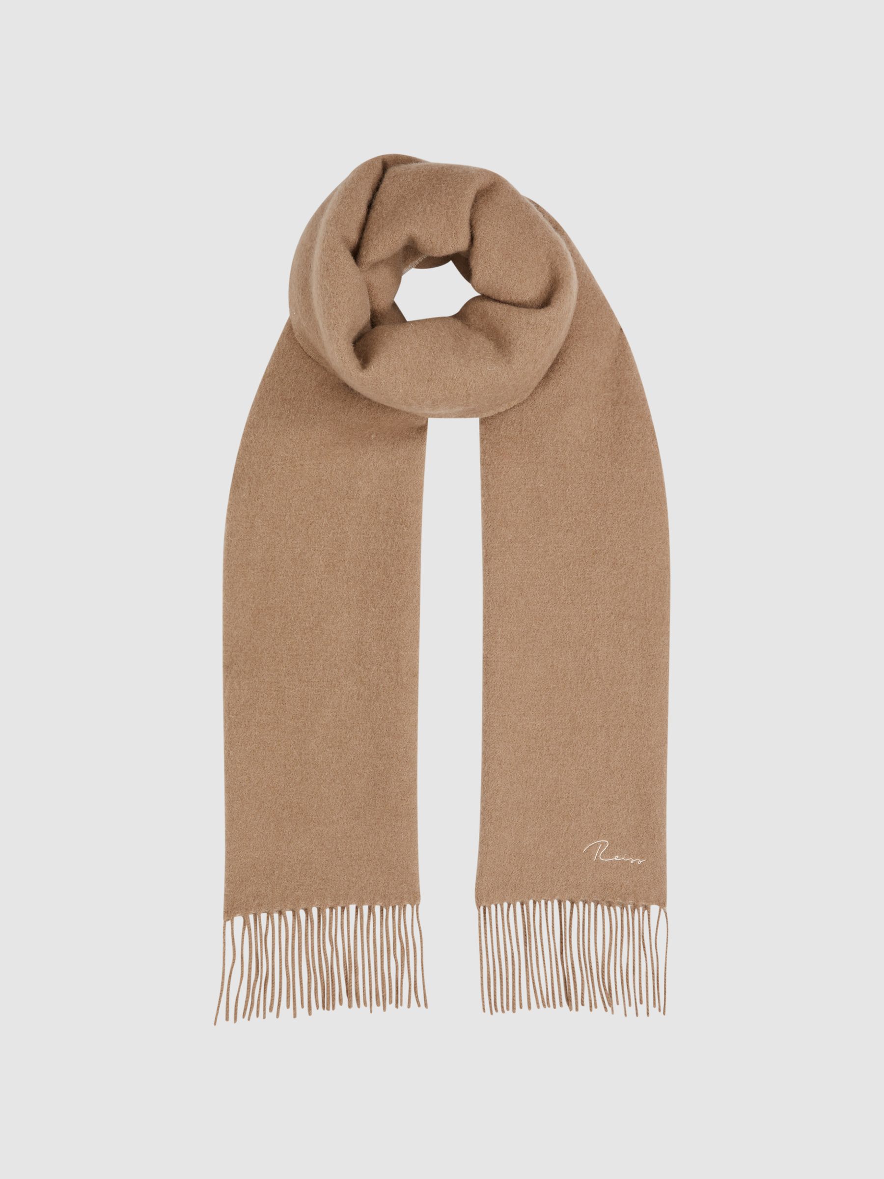 Cashmere Blend Scarf in Camel - Image 3 of 4