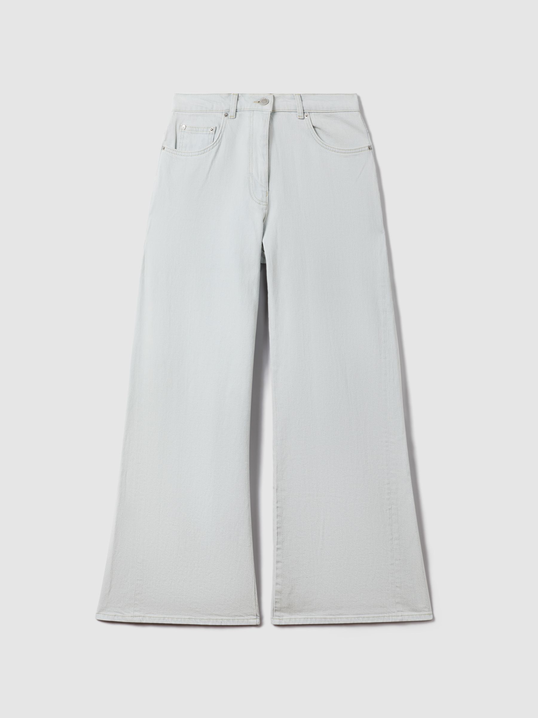 Flared Side Seam Jeans in Light Blue - Image 2 of 5