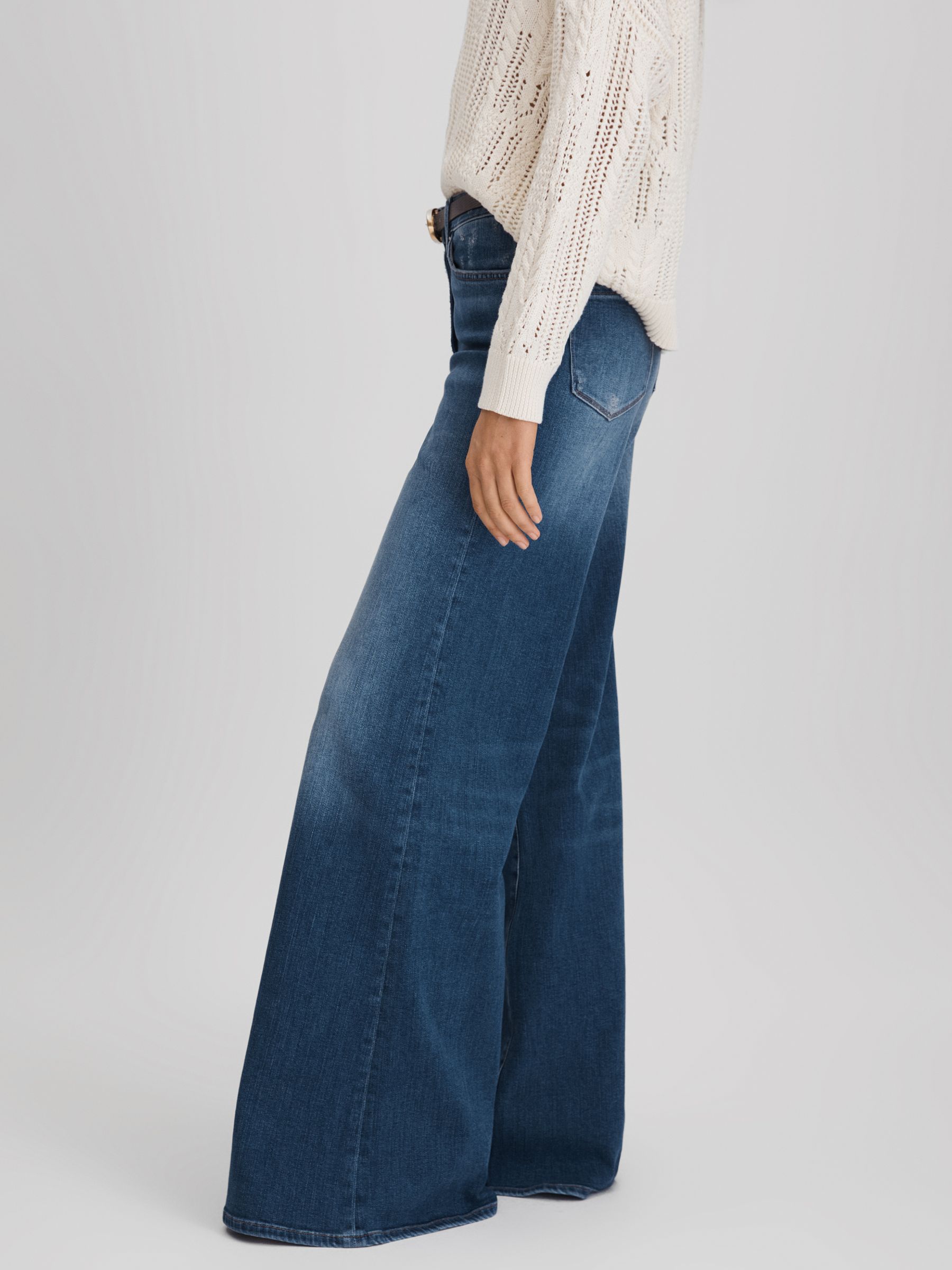 Palazzo Jeans in Mid Blue - Image 5 of 6