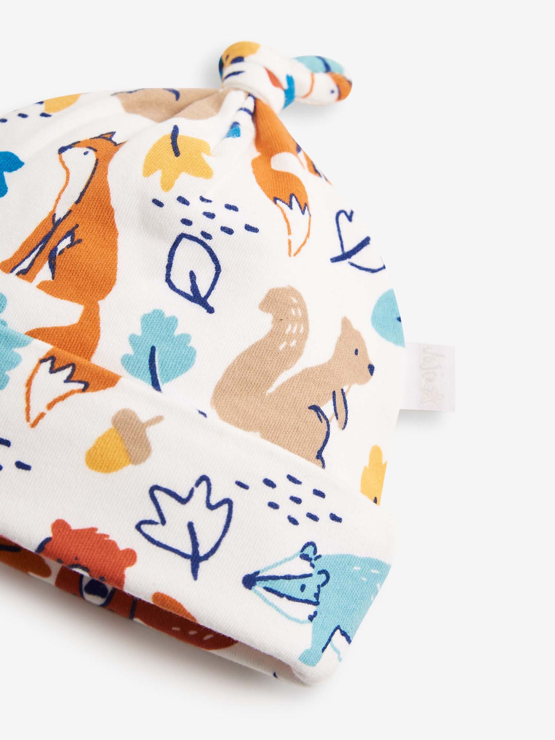 Woodland Print Cotton Baby Hat - Image 2 of 2