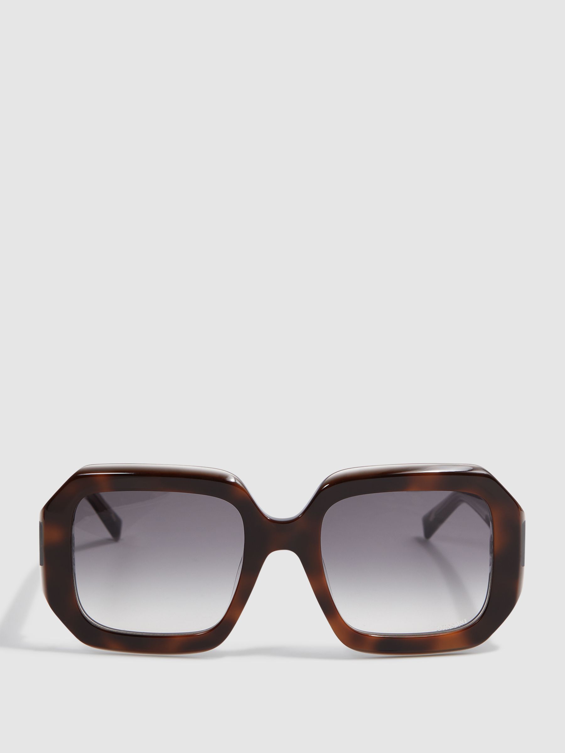 Missoni Square Sunglasses w/ Chain - Tortoise - BNIB Reiss Missoni Eyewear Angular Tortoiseshell Sunglasses in  main image 3