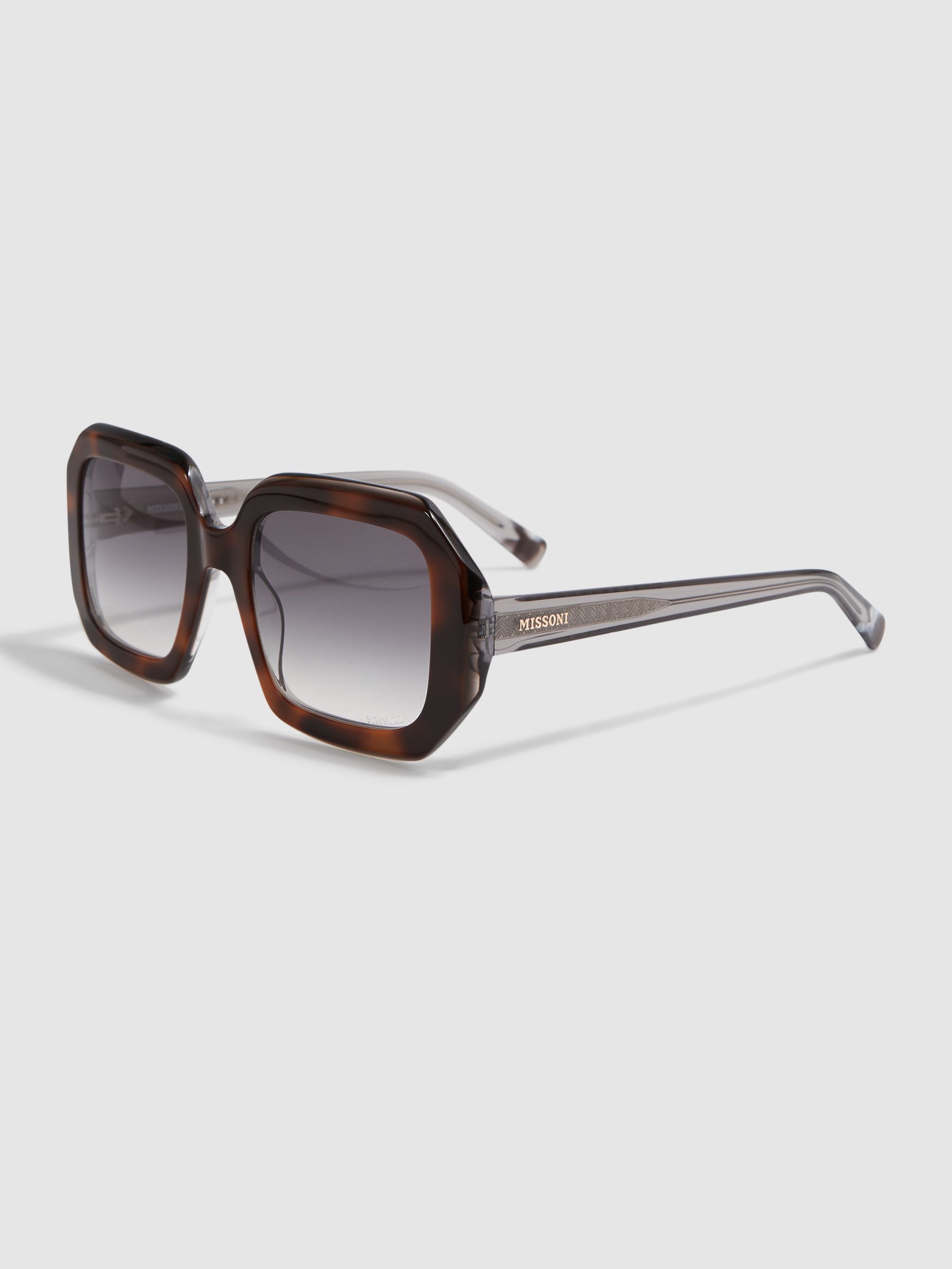Missoni Eyewear Angular Tortoiseshell Sunglasses in Tortoise - Image 4 of 5