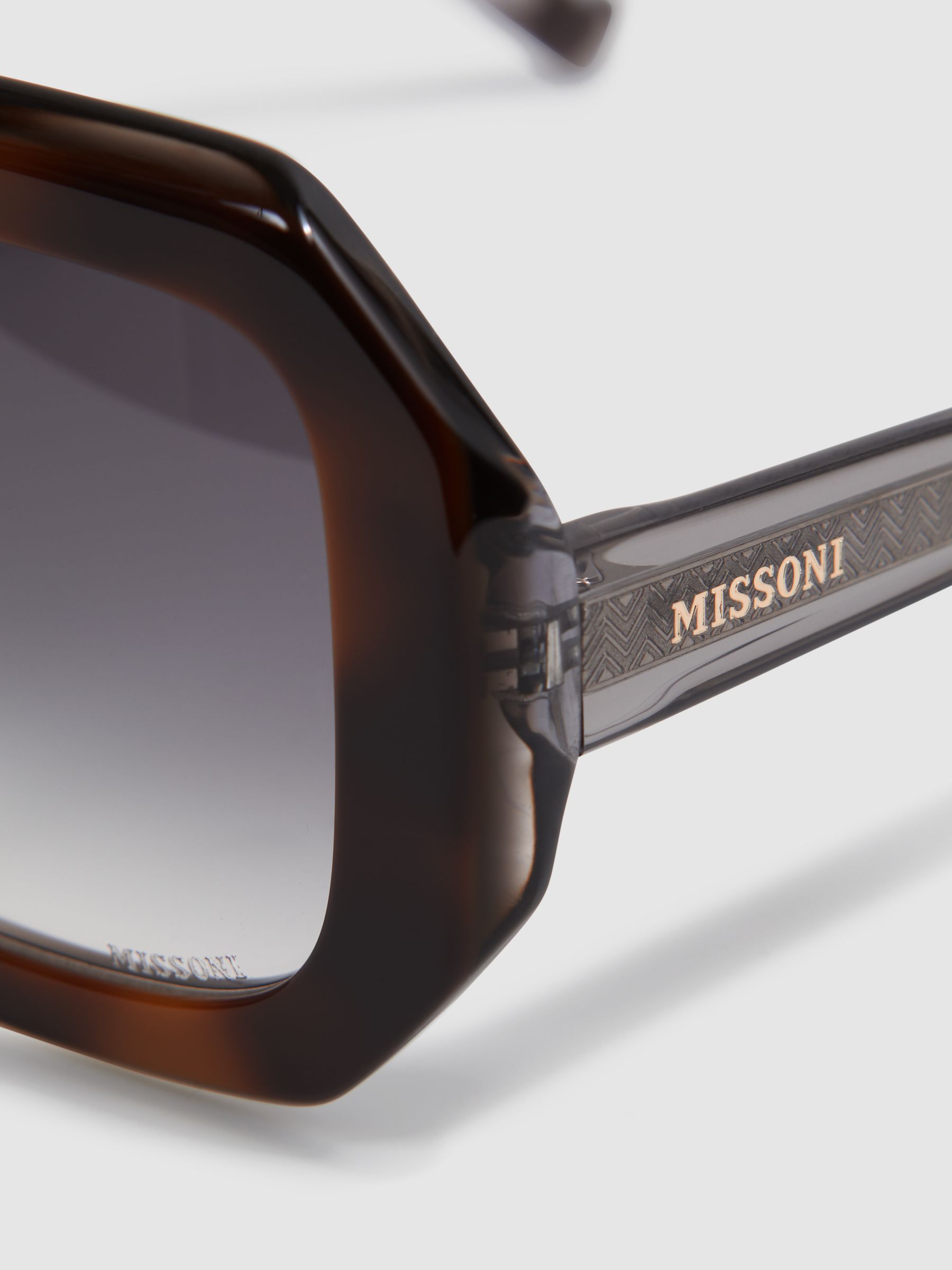 Missoni Eyewear Angular Tortoiseshell Sunglasses in Tortoise - Image 5 of 5