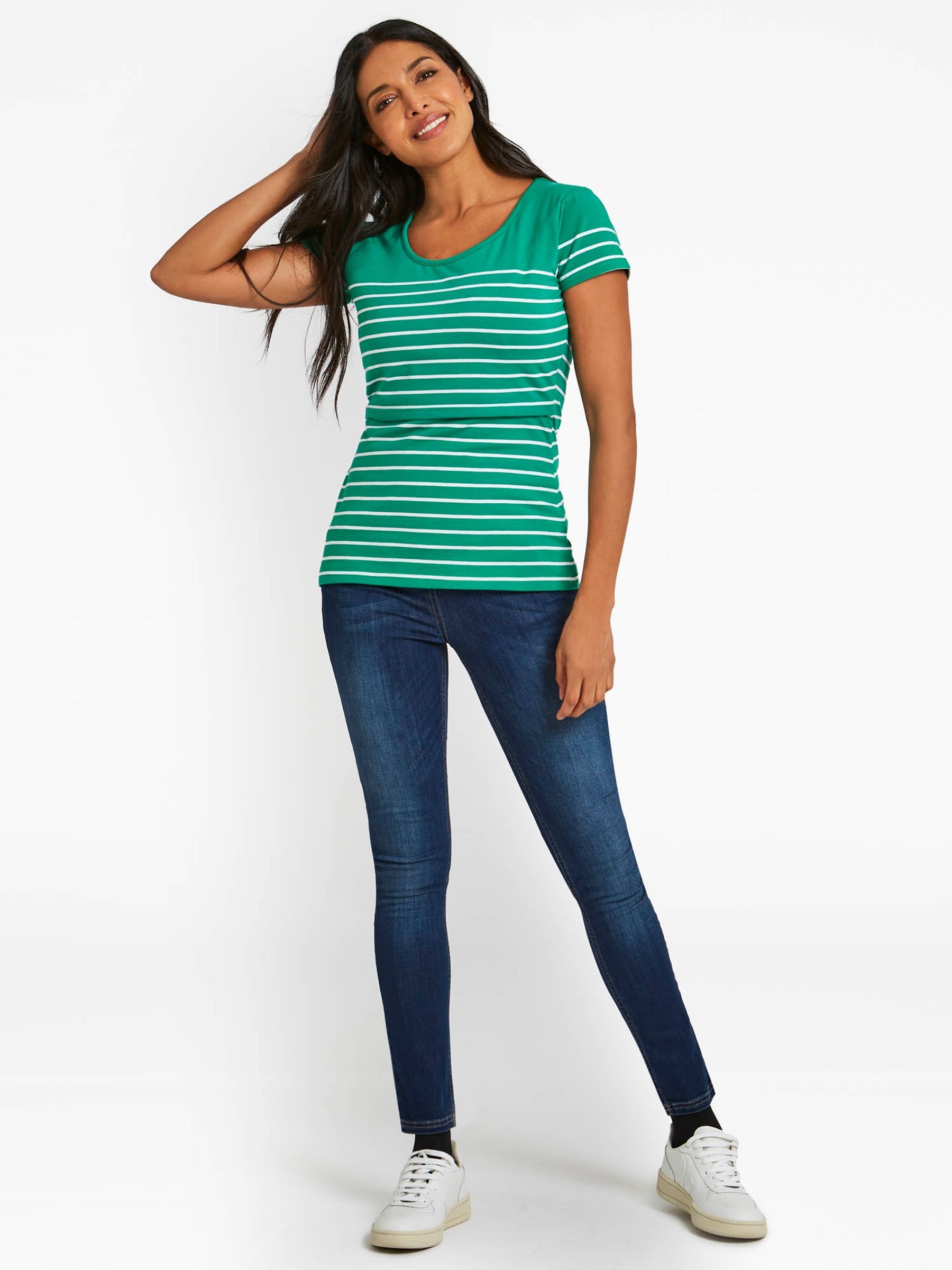 Green Green Breton Stripe Nursing T-Shirt - Image 2 of 3