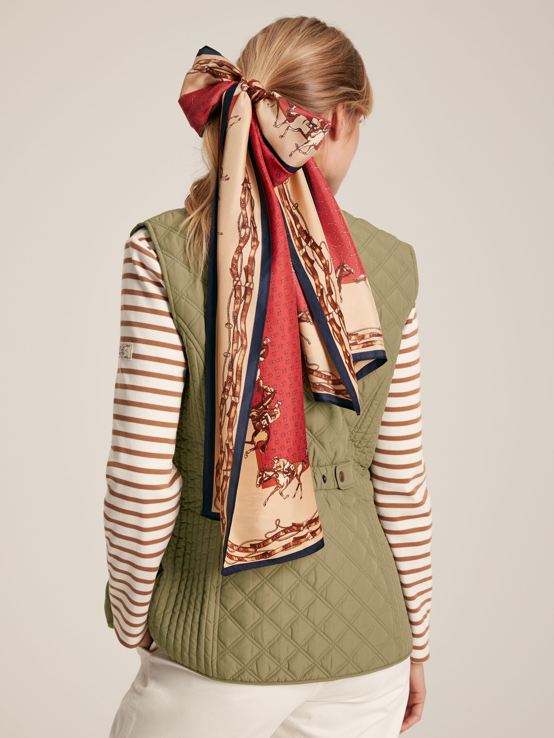 Windsor Red Printed Long Silk Scarf - Image 2 of 8