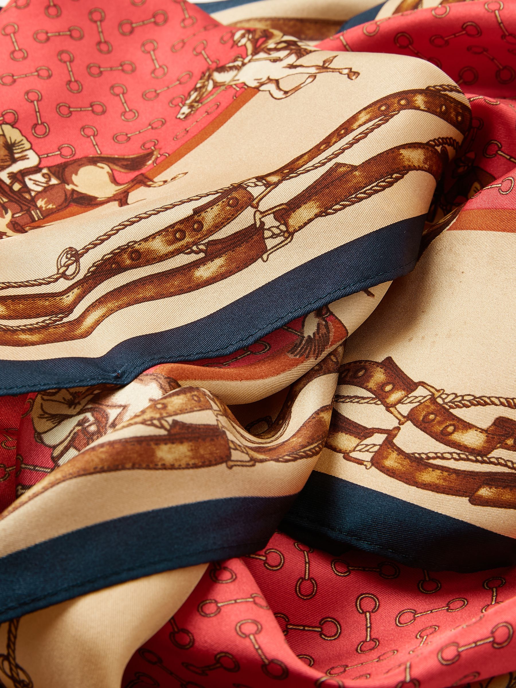 Windsor Red Printed Long Silk Scarf - Image 8 of 8