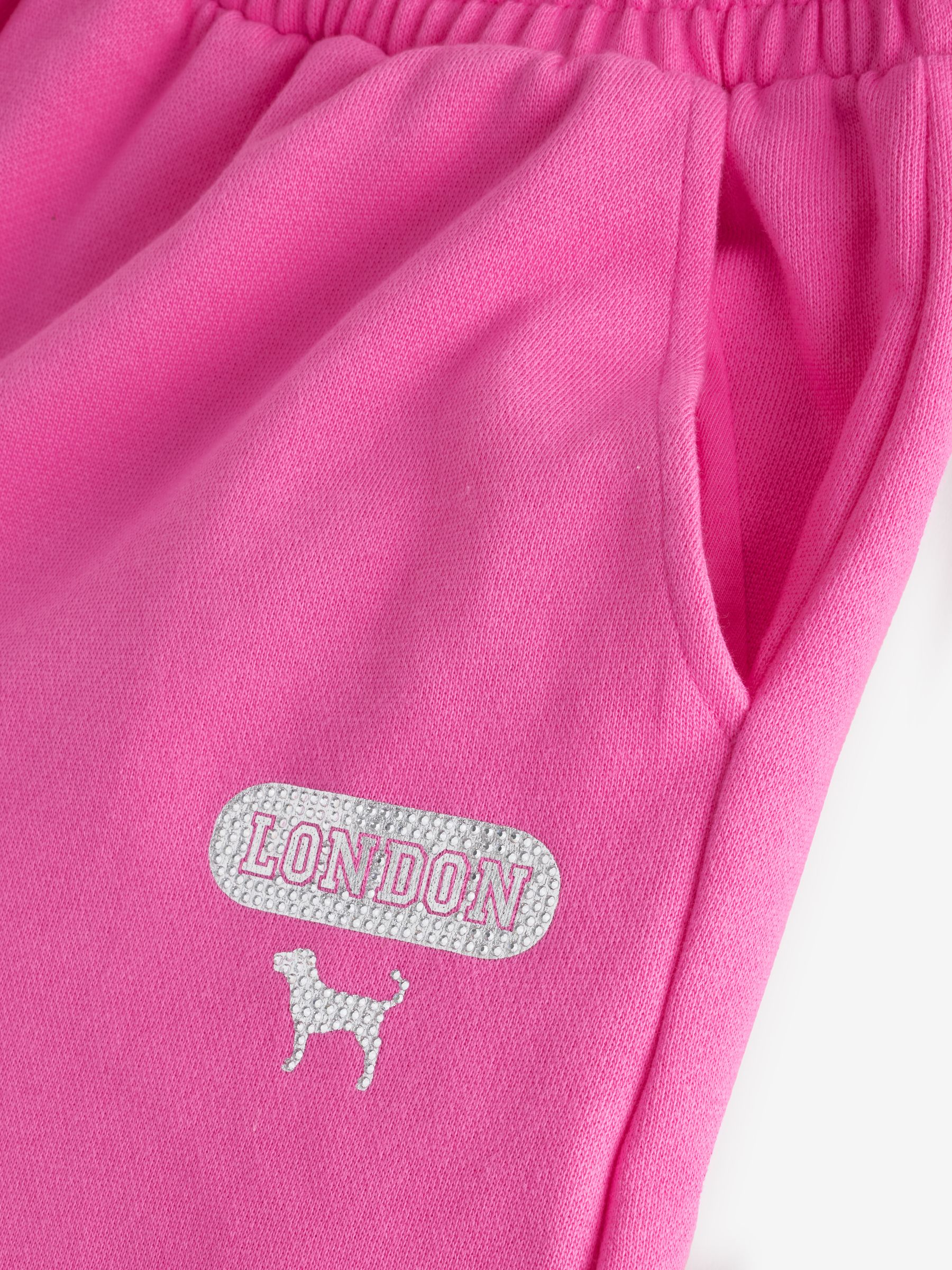 Pink Gossip London Fleece Joggers - Image 4 of 5