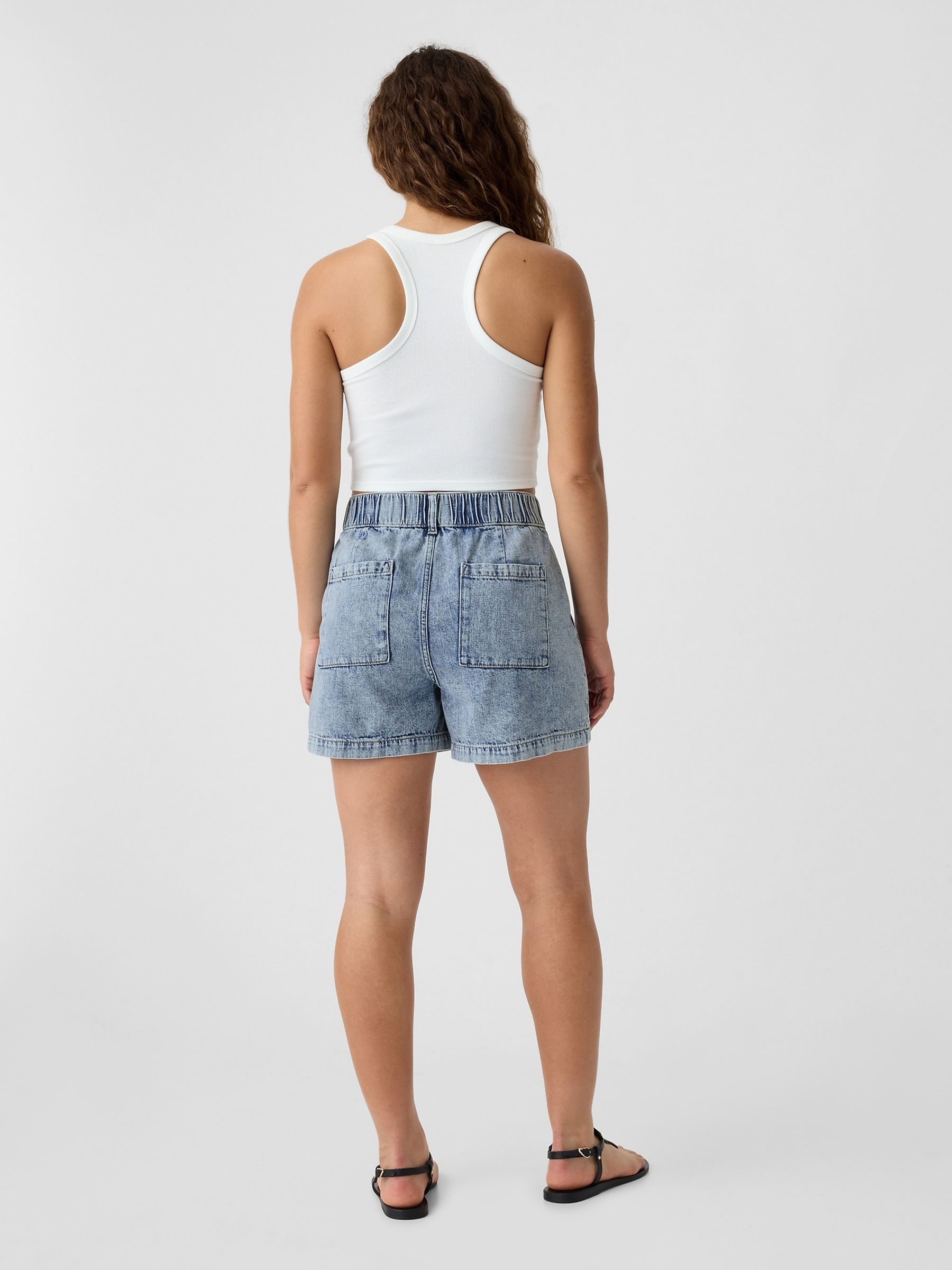Blue Pull On Utility Shorts - Image 2 of 5
