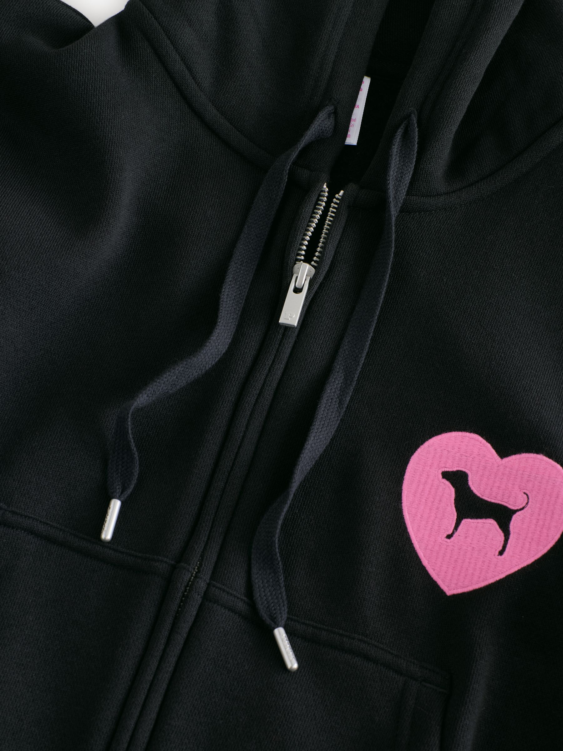 Black London Shrunken Full Zip Hoodie - Image 5 of 6