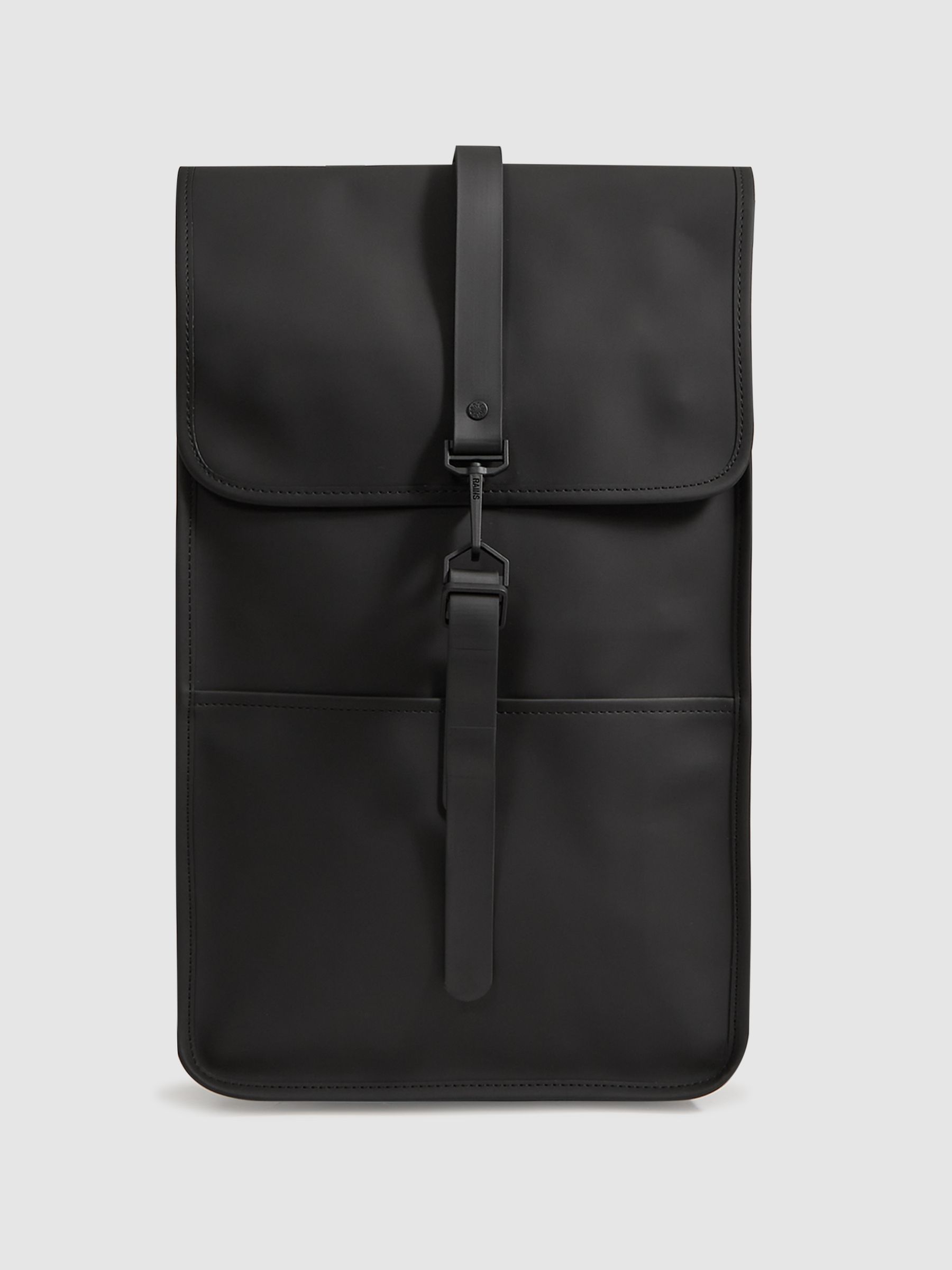 Rains Flap Backpack in Black - Image 1 of 5
