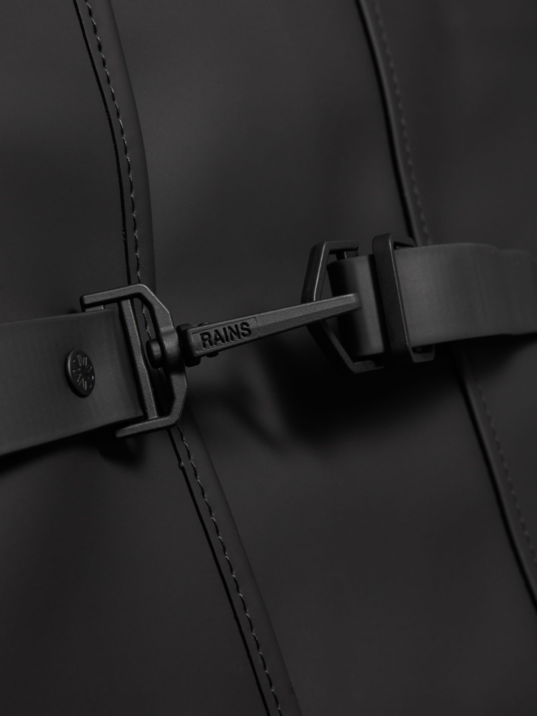 Reiss Rains Flap Backpack in Black | REISS