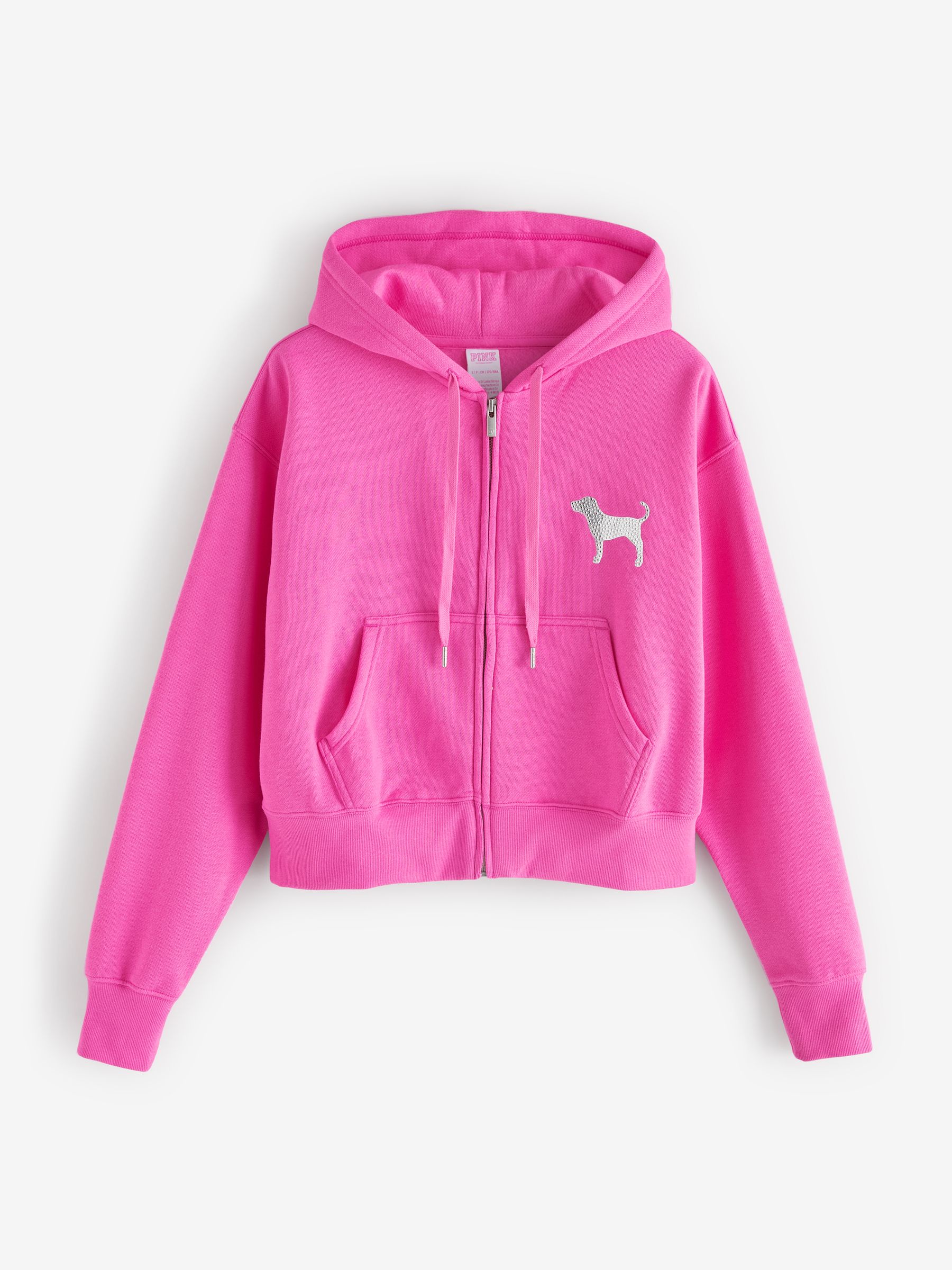 Pink Gossip London Shrunken Full Zip Hoodie - Image 3 of 6