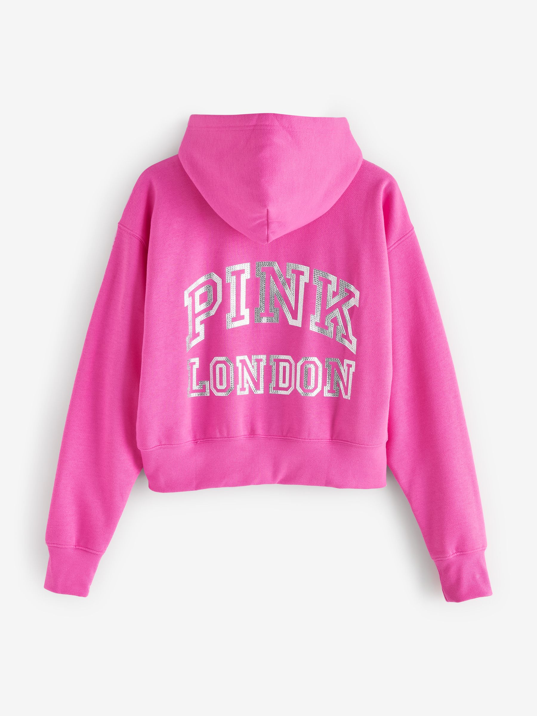 Pink Gossip London Shrunken Full Zip Hoodie - Image 4 of 6
