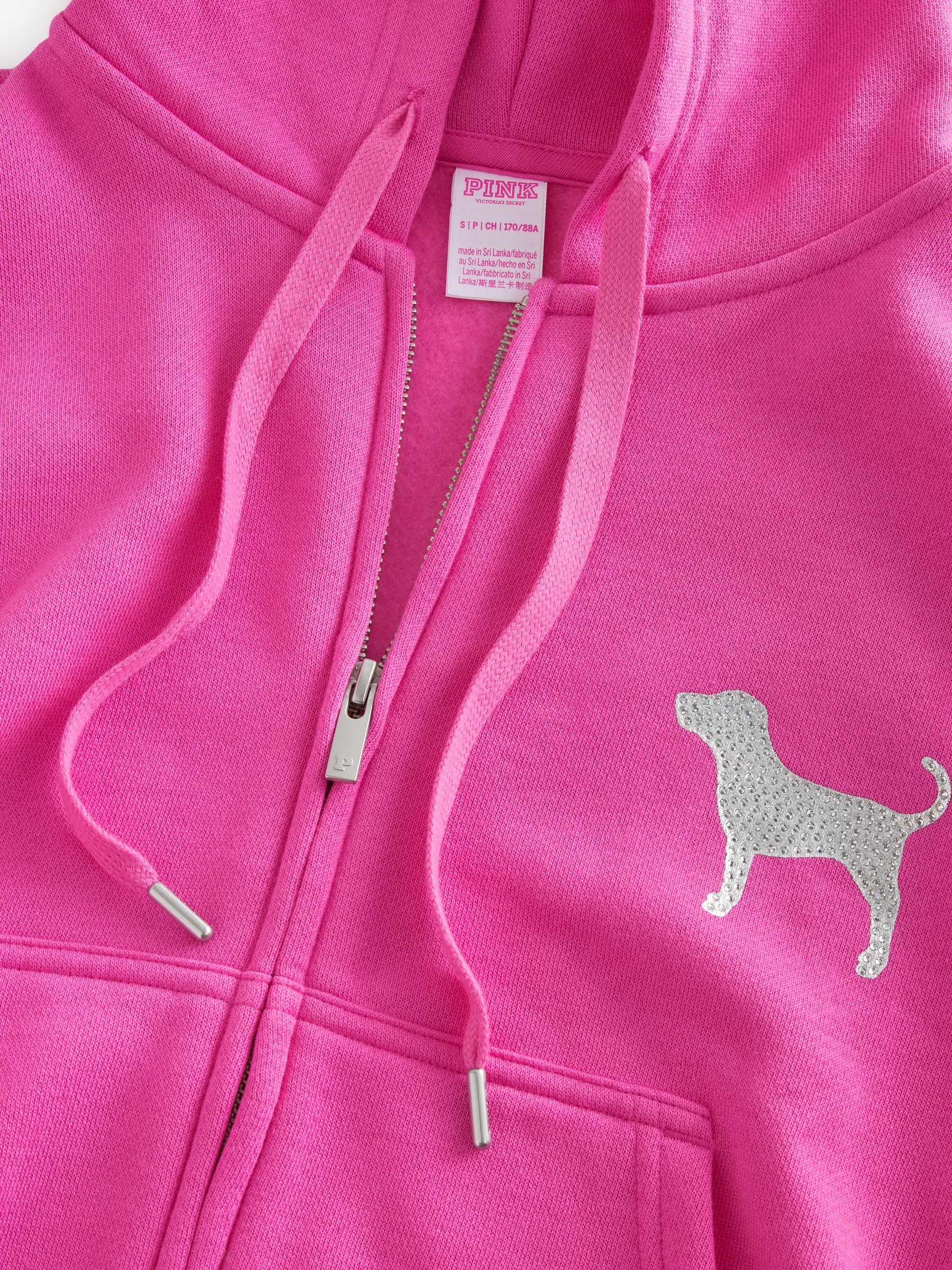 Pink Gossip London Shrunken Full Zip Hoodie - Image 5 of 6