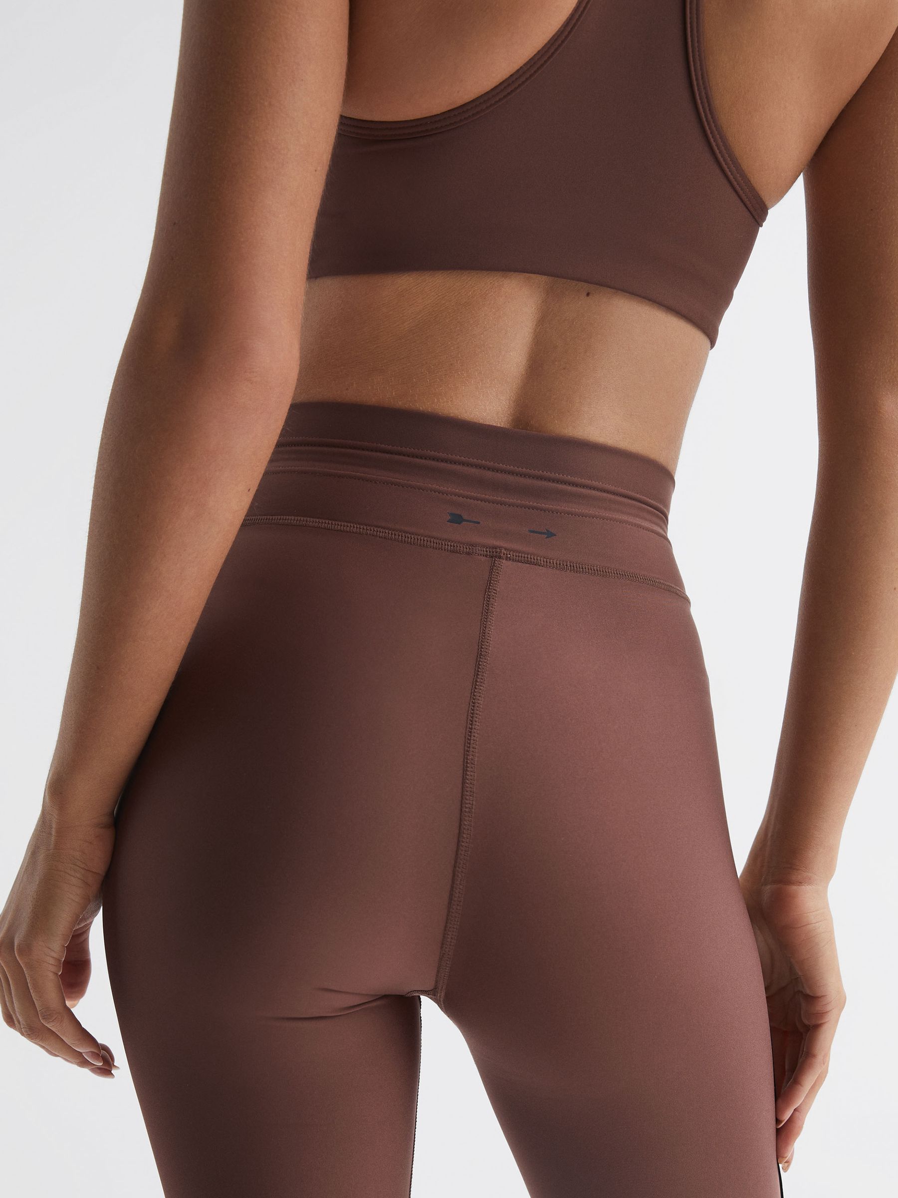 The Upside High Rise Drawstring Leggings in Brown - Image 4 of 7