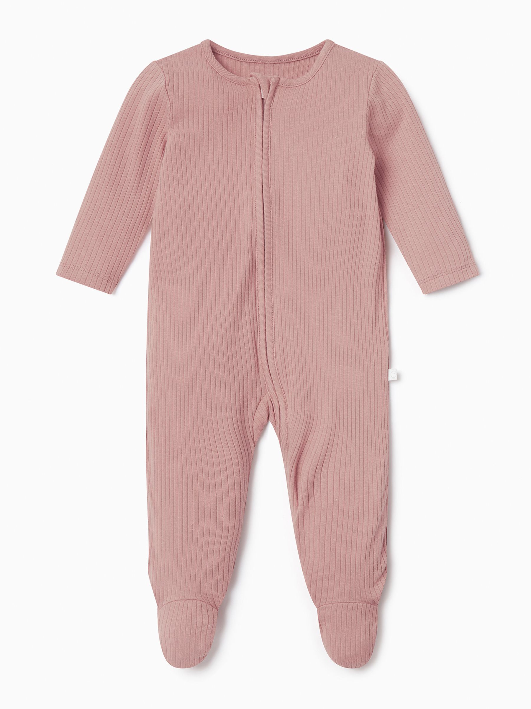 MORI Rose Pink Stretch Supersoft 2 Way Zip Sleepsuit - Image 5 of 7