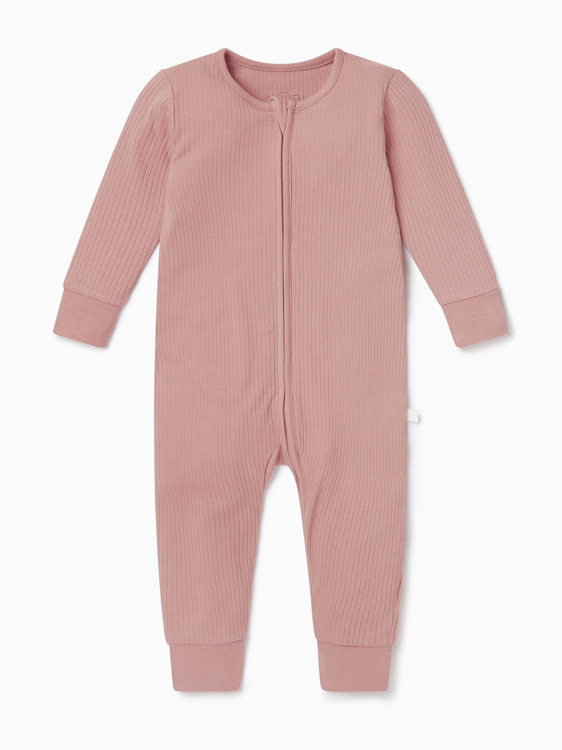 MORI Rose Pink Stretch Supersoft 2 Way Zip Sleepsuit - Image 6 of 7