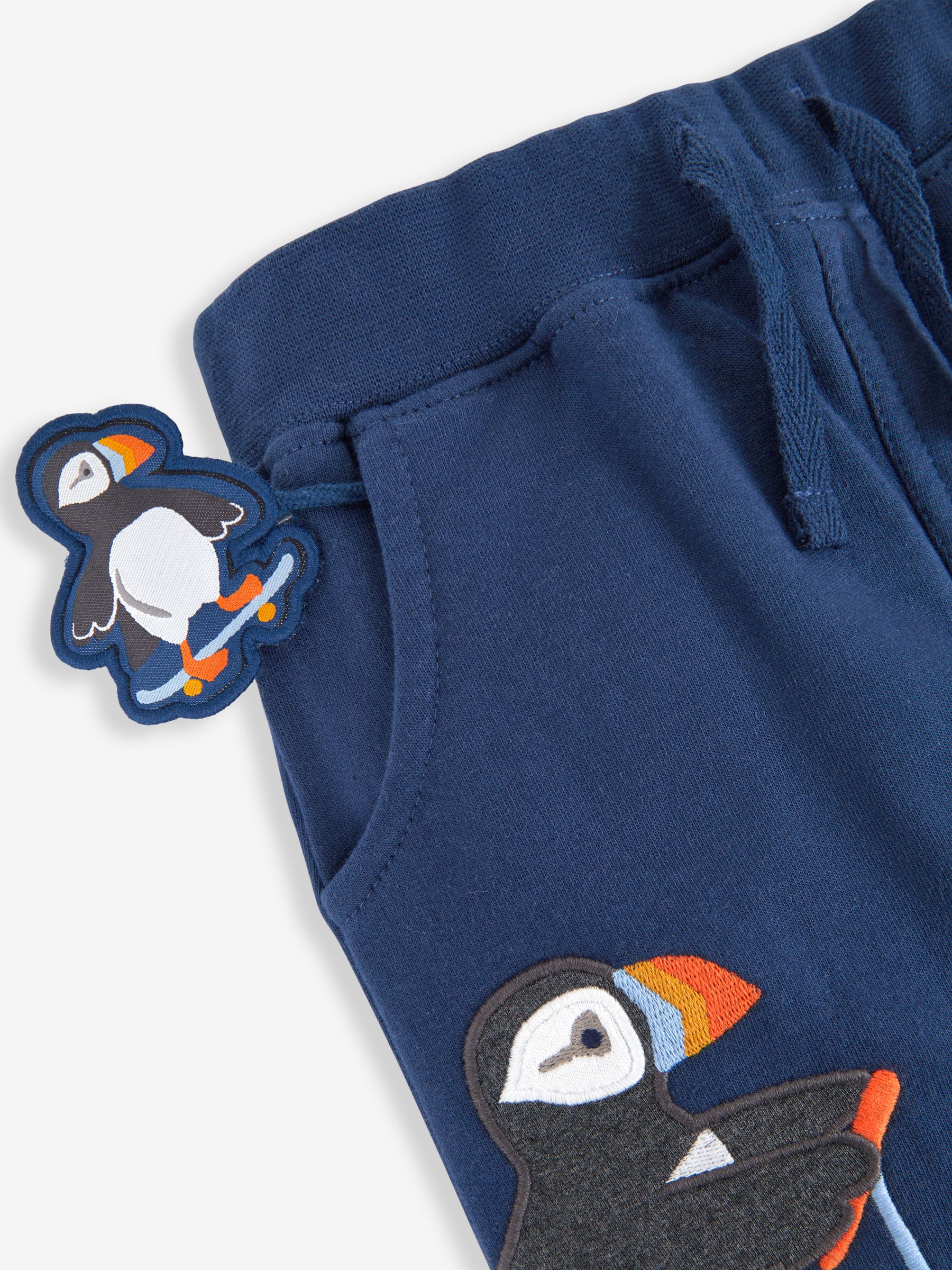 Blue Puffin Appliqué Joggers With Pet In Pocket - Image 3 of 4