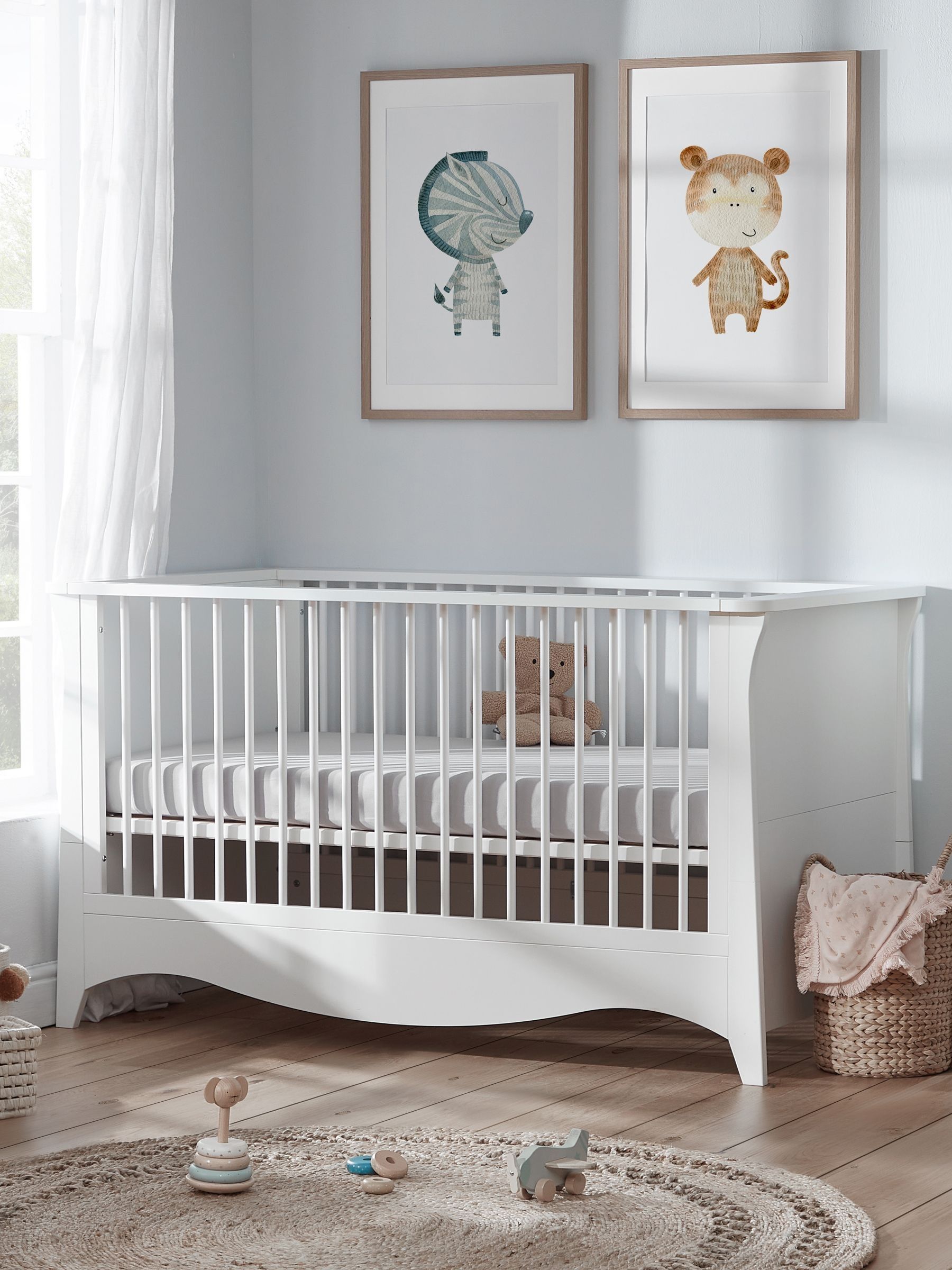 CuddleCo White Clara Cot Bed - Image 1 of 5