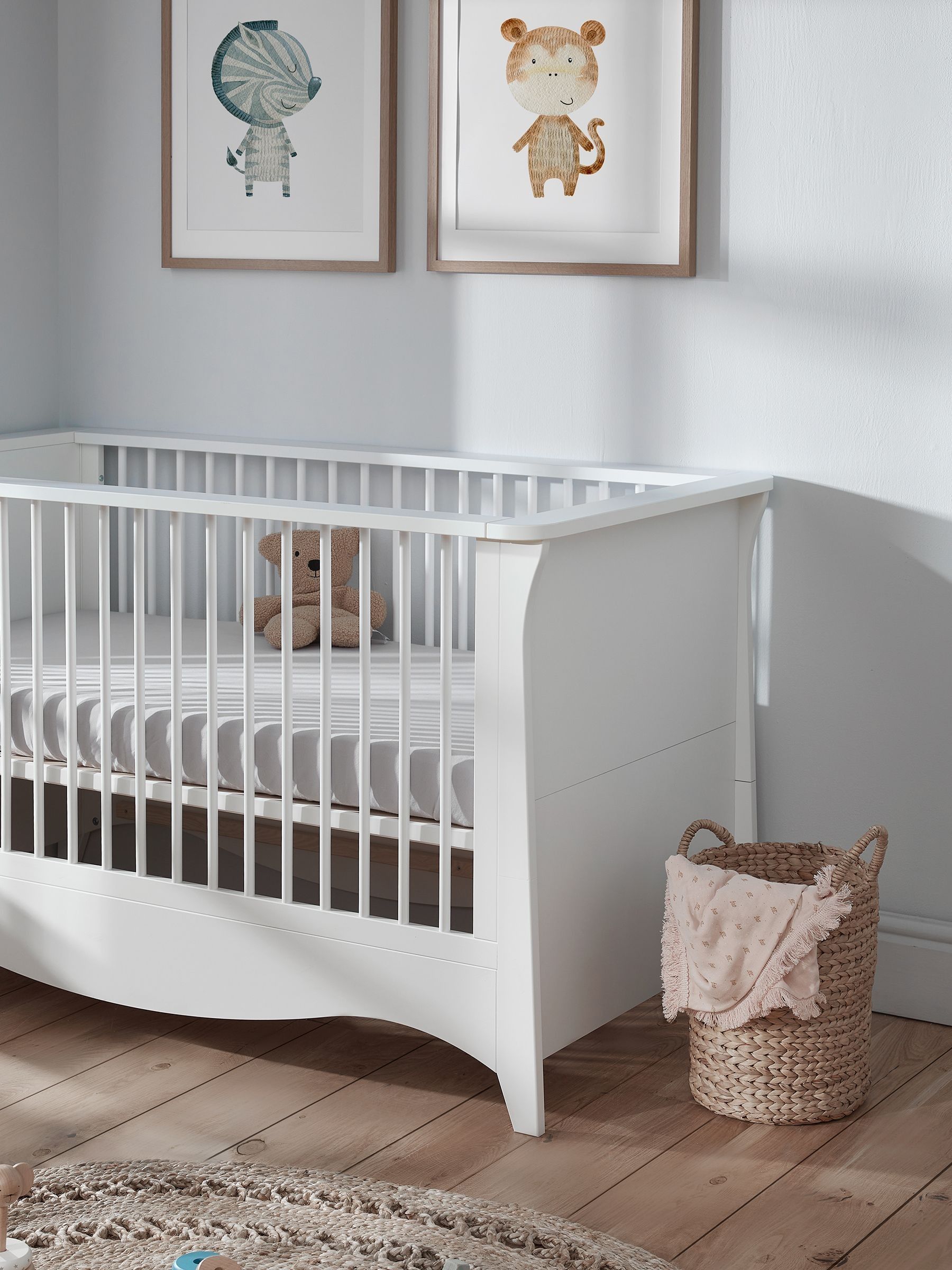 CuddleCo White Clara Cot Bed - Image 3 of 5
