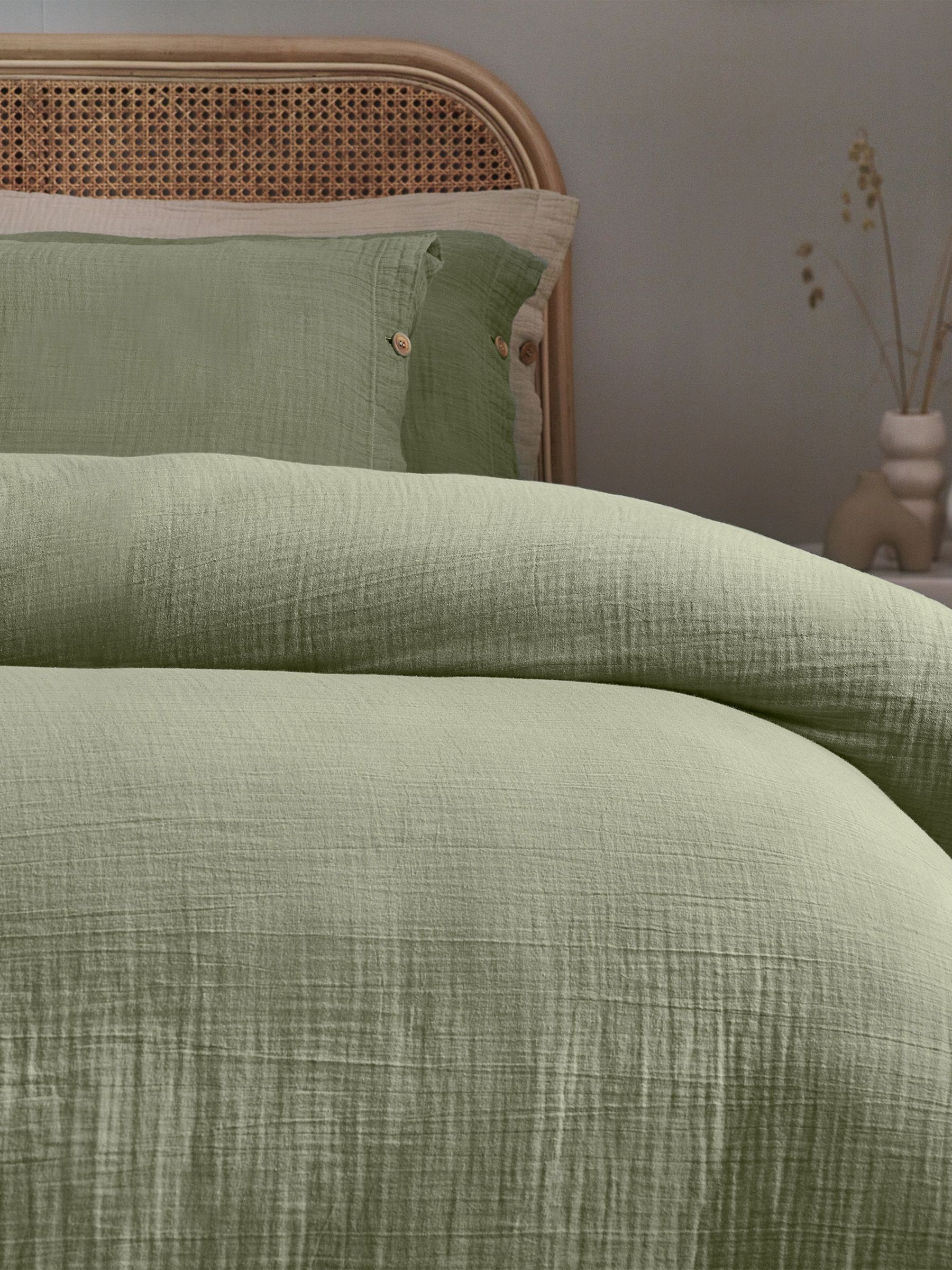 Yard Eucalpytus Lark Muslin 100% Cotton Duvet Cover Set
