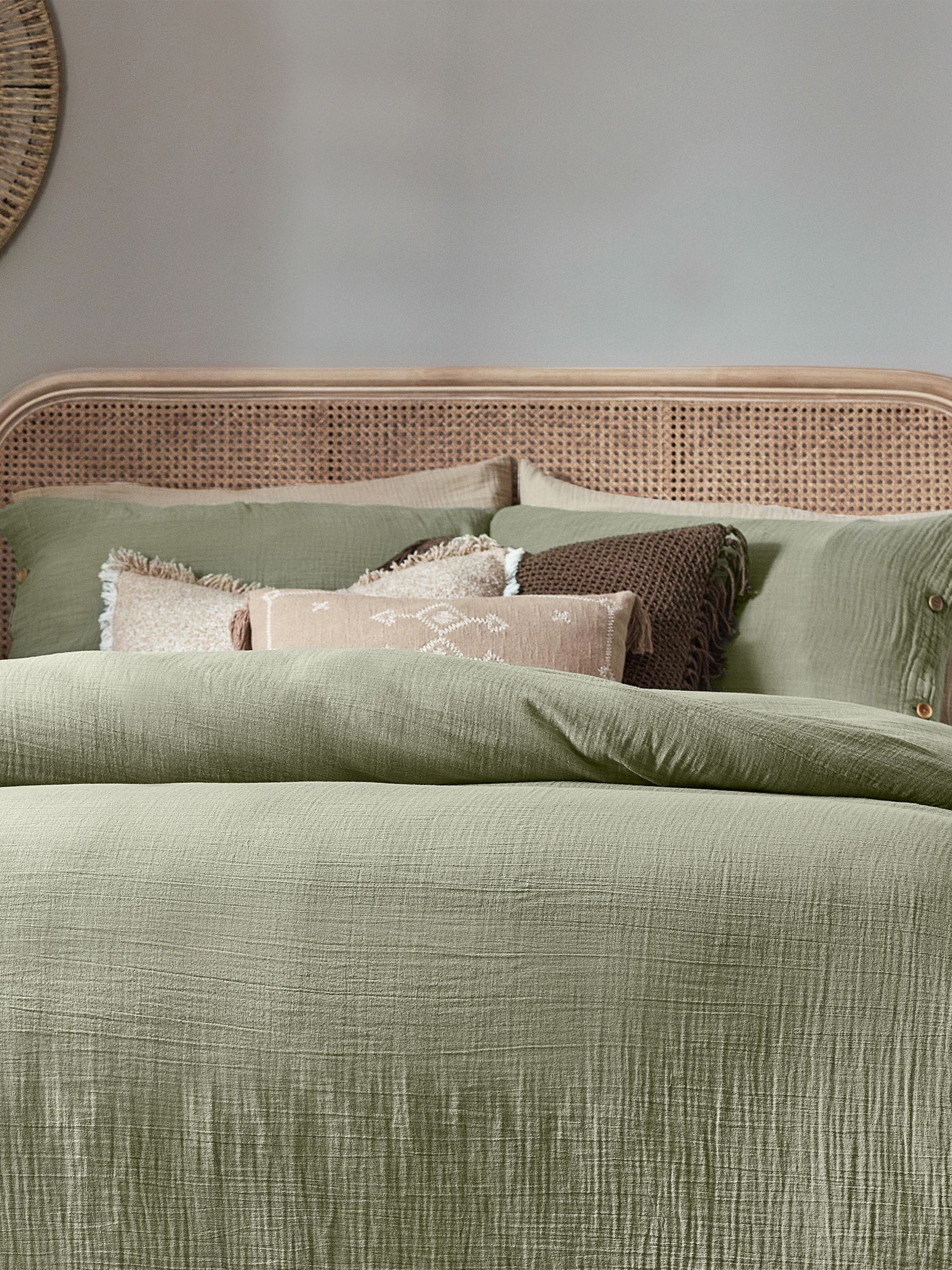 Yard Eucalpytus Lark Muslin 100% Cotton Duvet Cover Set - Image 3 of 4
