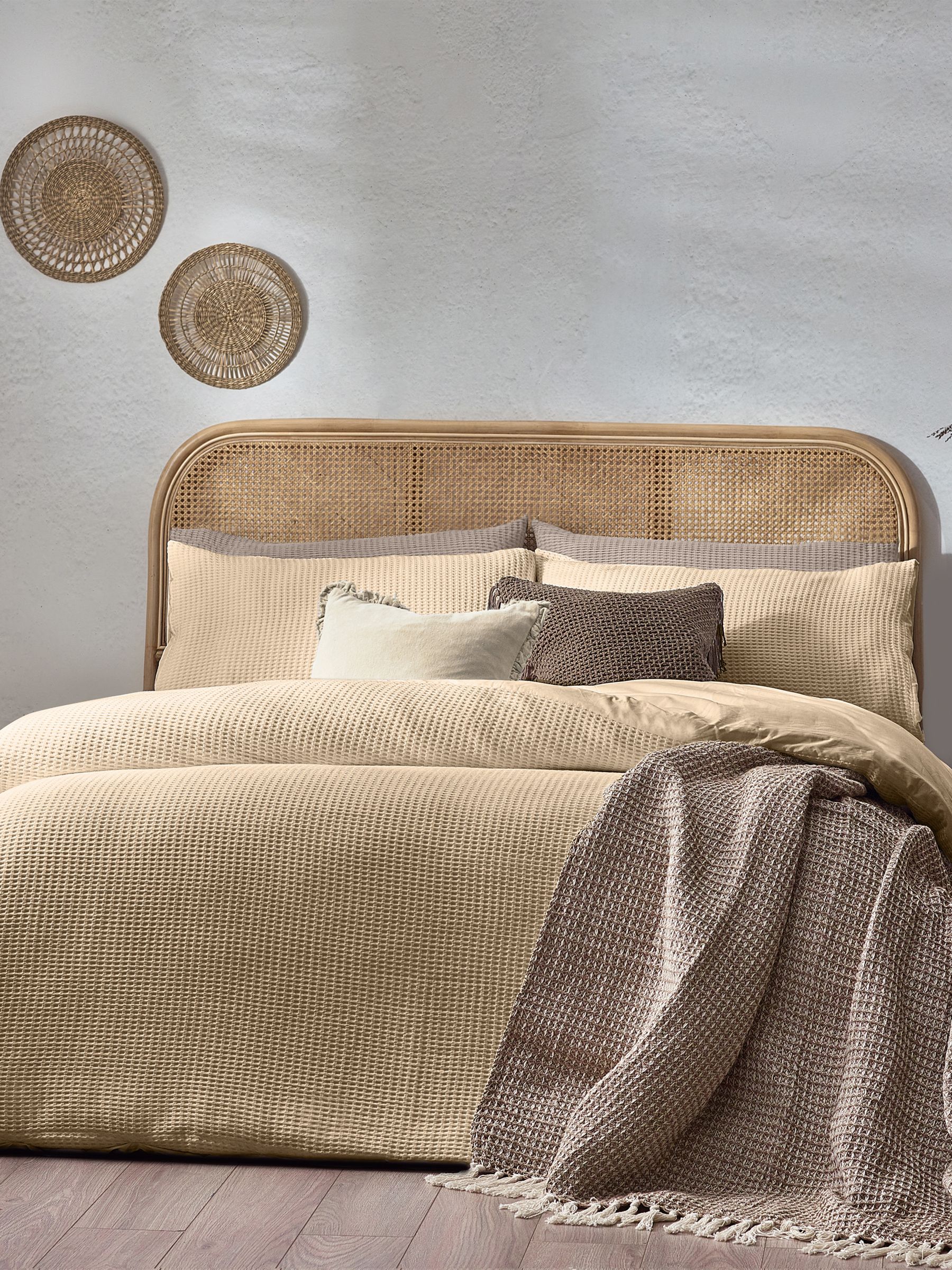 Yard Linen Chunky Waffle 100% Cotton Duvet Cover Set - Image 1 of 4