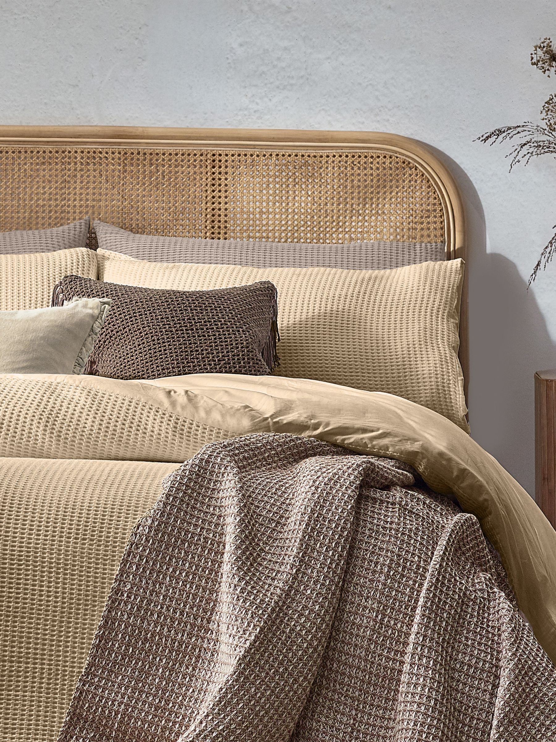 Yard Linen Chunky Waffle 100% Cotton Duvet Cover Set