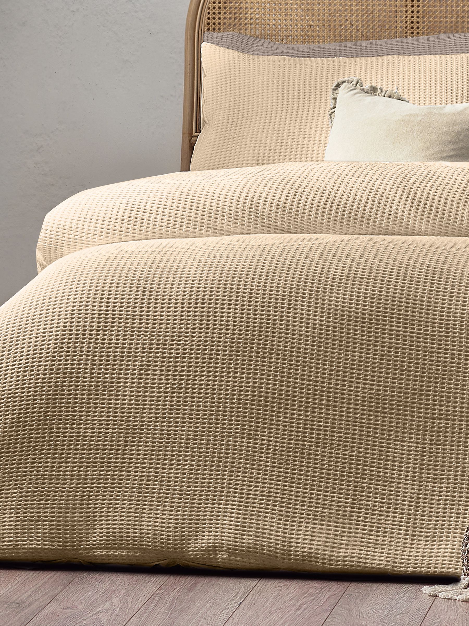 Yard Linen Chunky Waffle 100% Cotton Duvet Cover Set