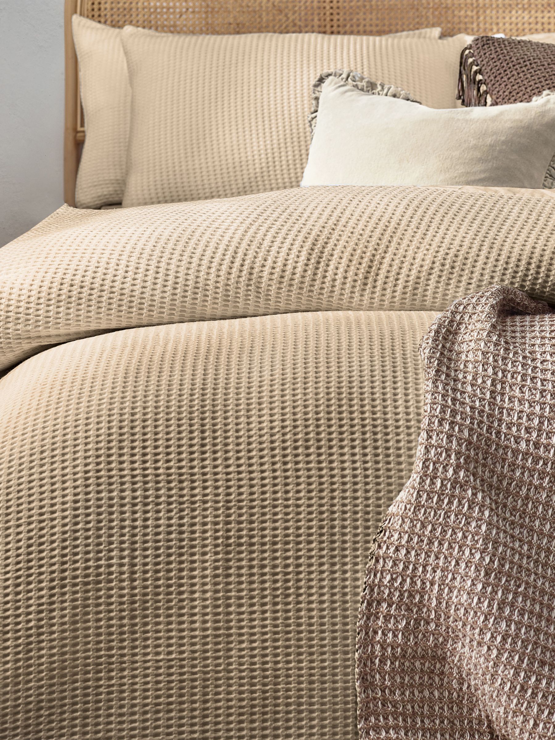 Yard Linen Chunky Waffle 100% Cotton Duvet Cover Set