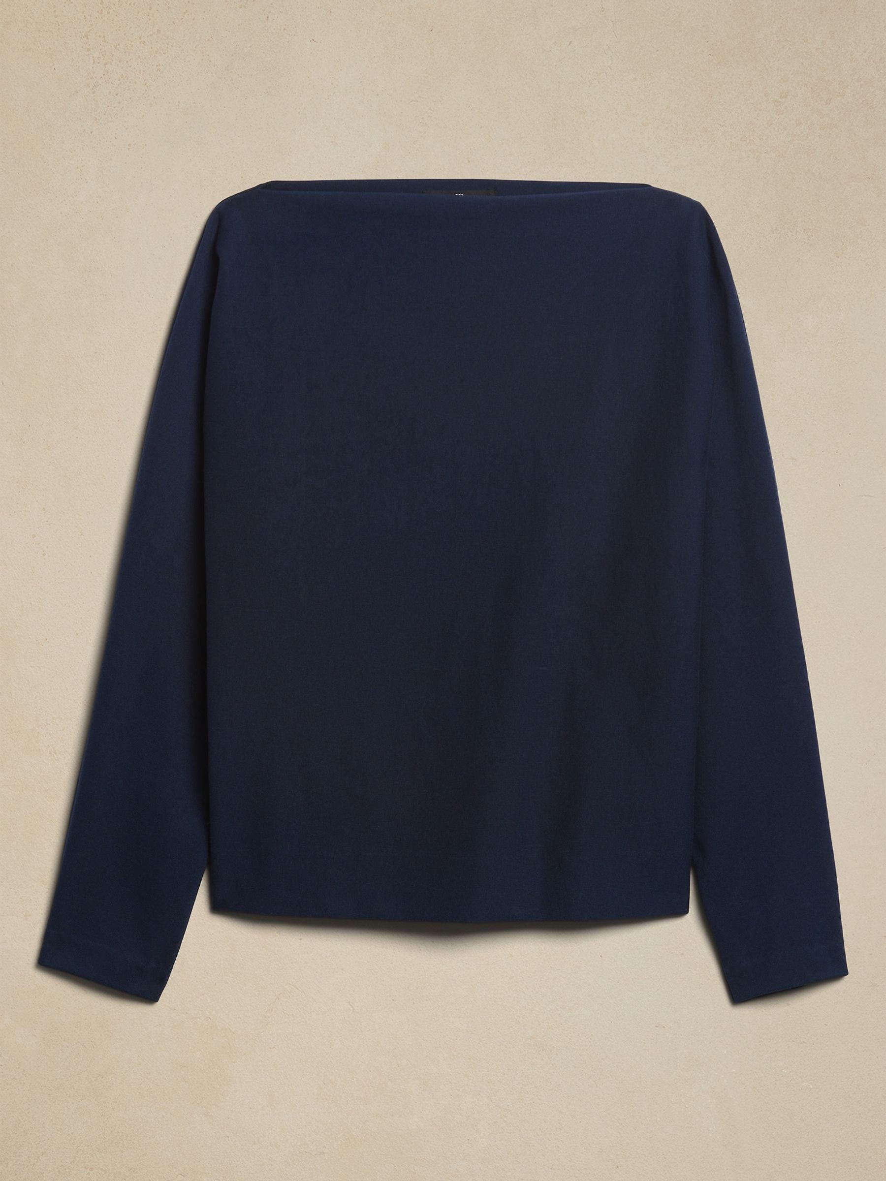Banana Republic Blue Heavy Cotton Dolman Top - Image 4 of 4