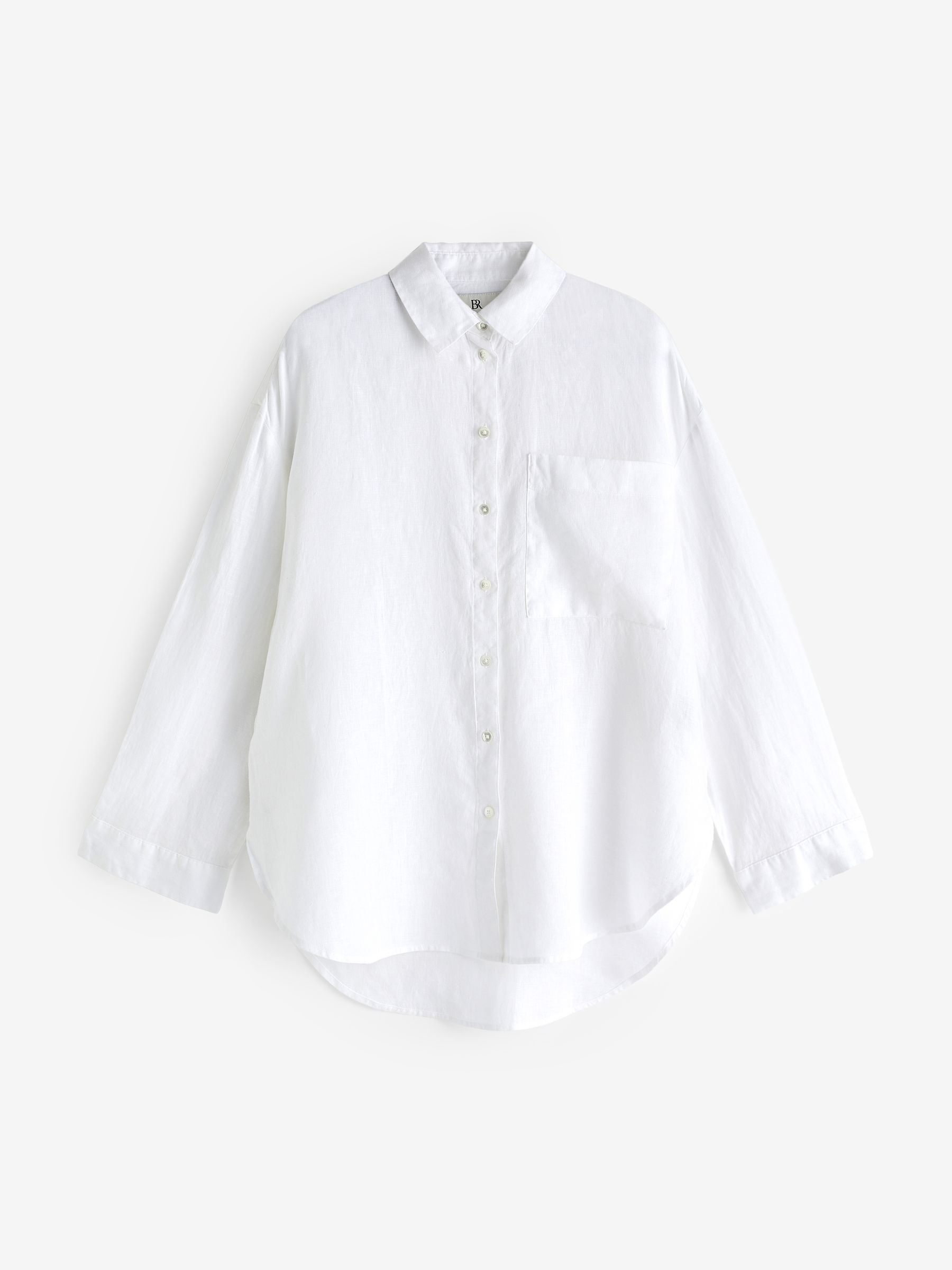 Banana Republic White Oversized 100% Linen Shirt - Image 4 of 6