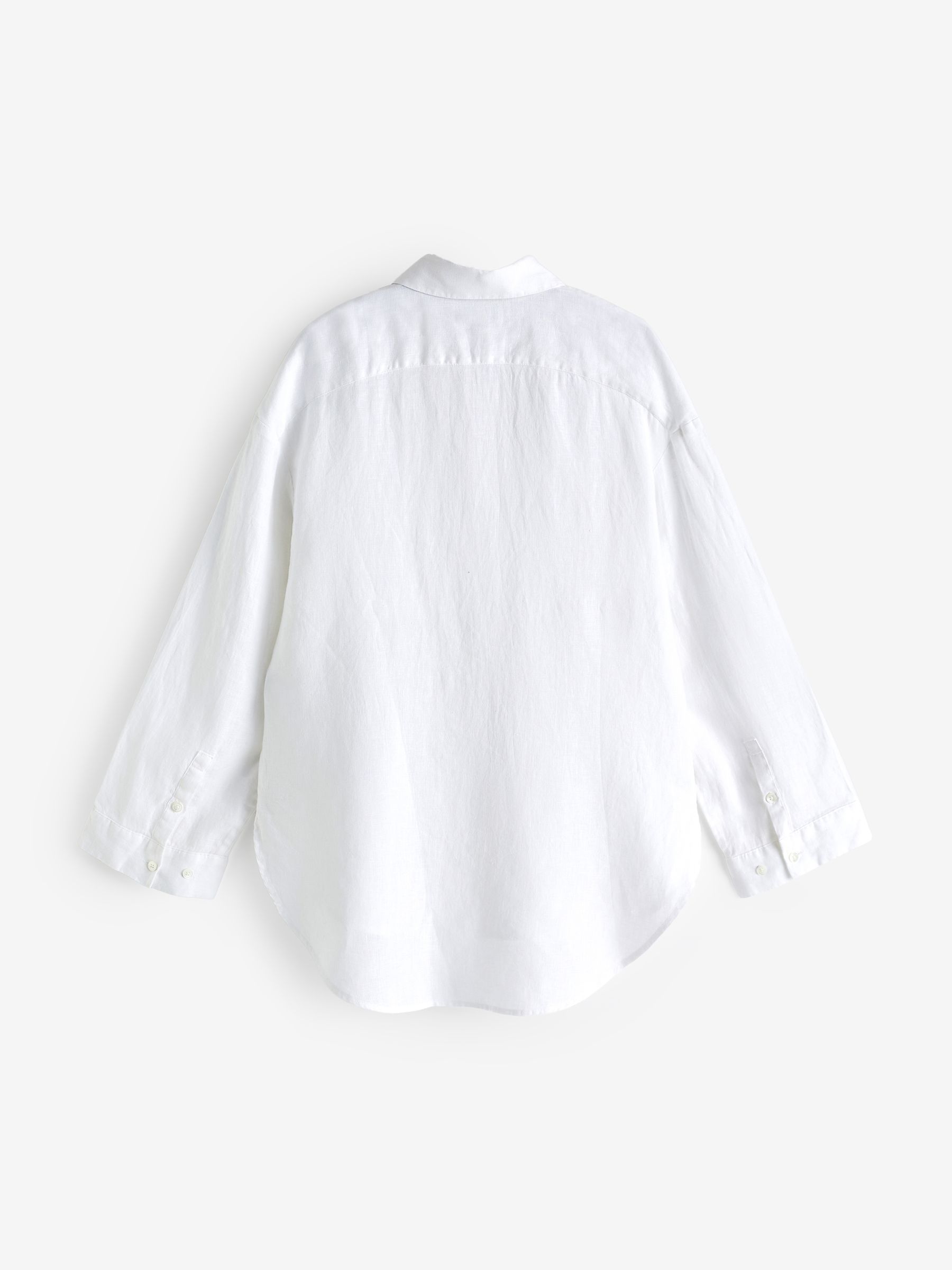 Banana Republic White Oversized 100% Linen Shirt - Image 5 of 6