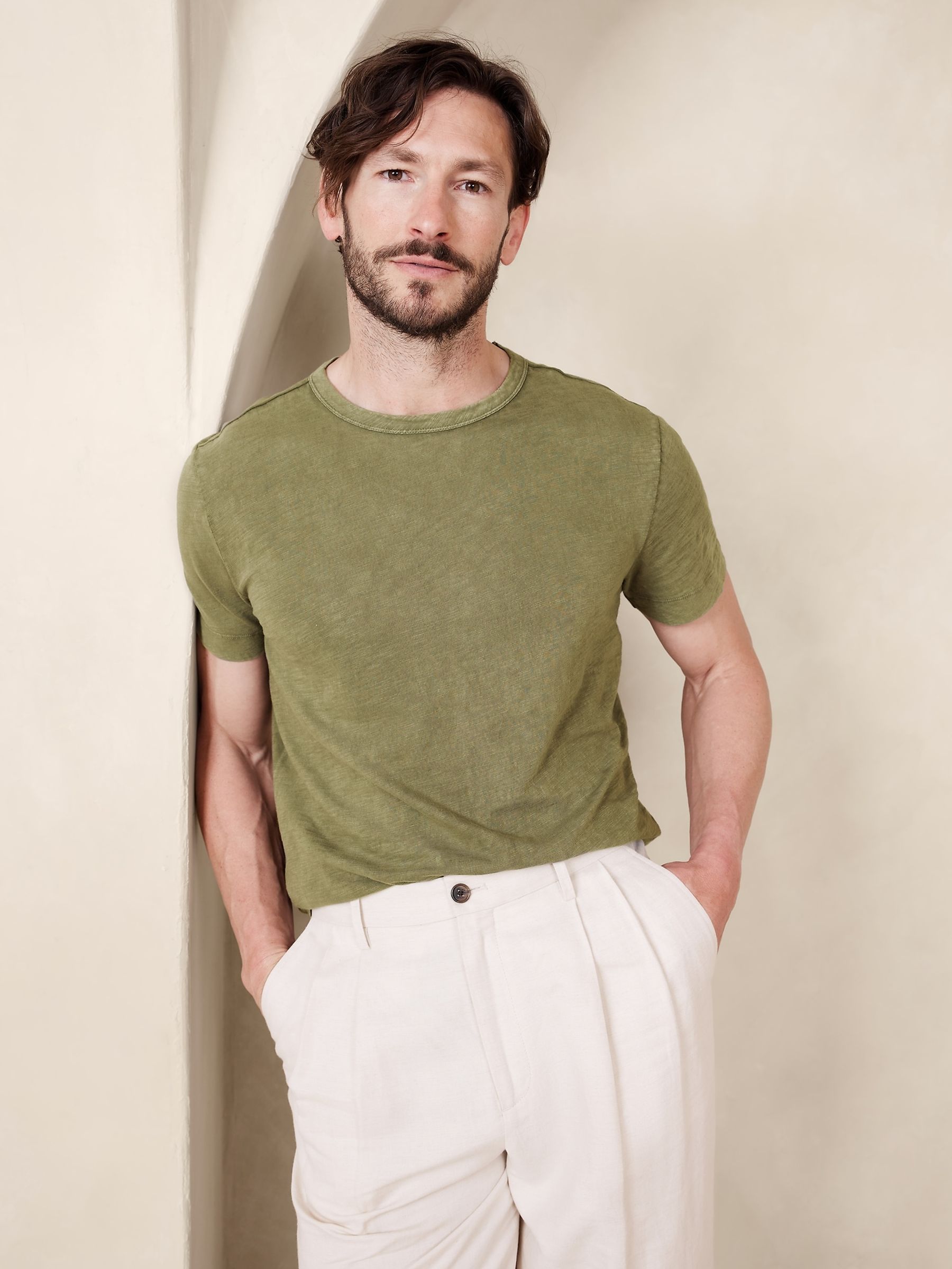 Banana Republic Green Soft Wash T-Shirt - Image 1 of 1