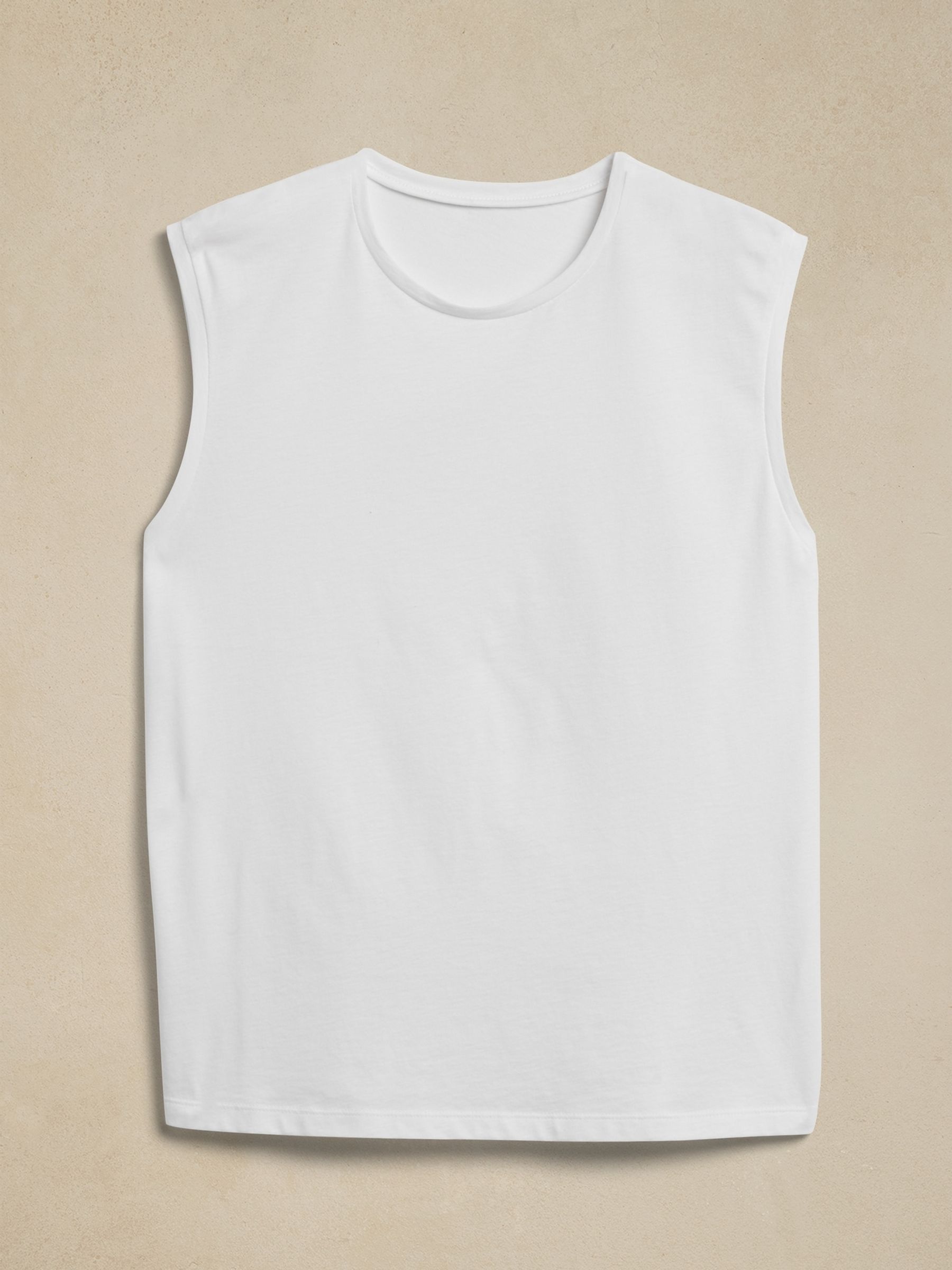Banana Republic White SUPIMÂ® Tank Top - Image 4 of 4