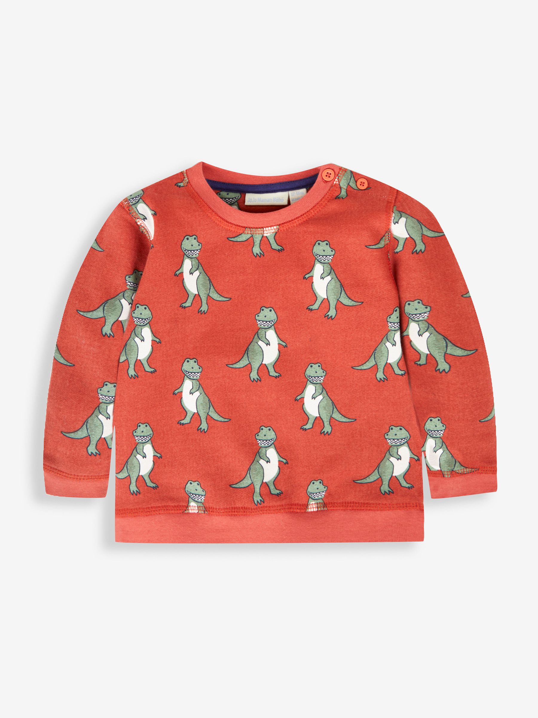 Rust Orange TRex Printed Sweatshirt - Image 1 of 2